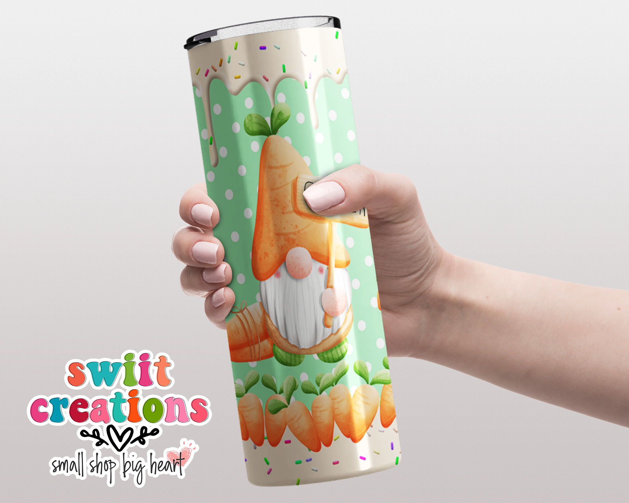 Gnome with Carrots Tumbler (T153)