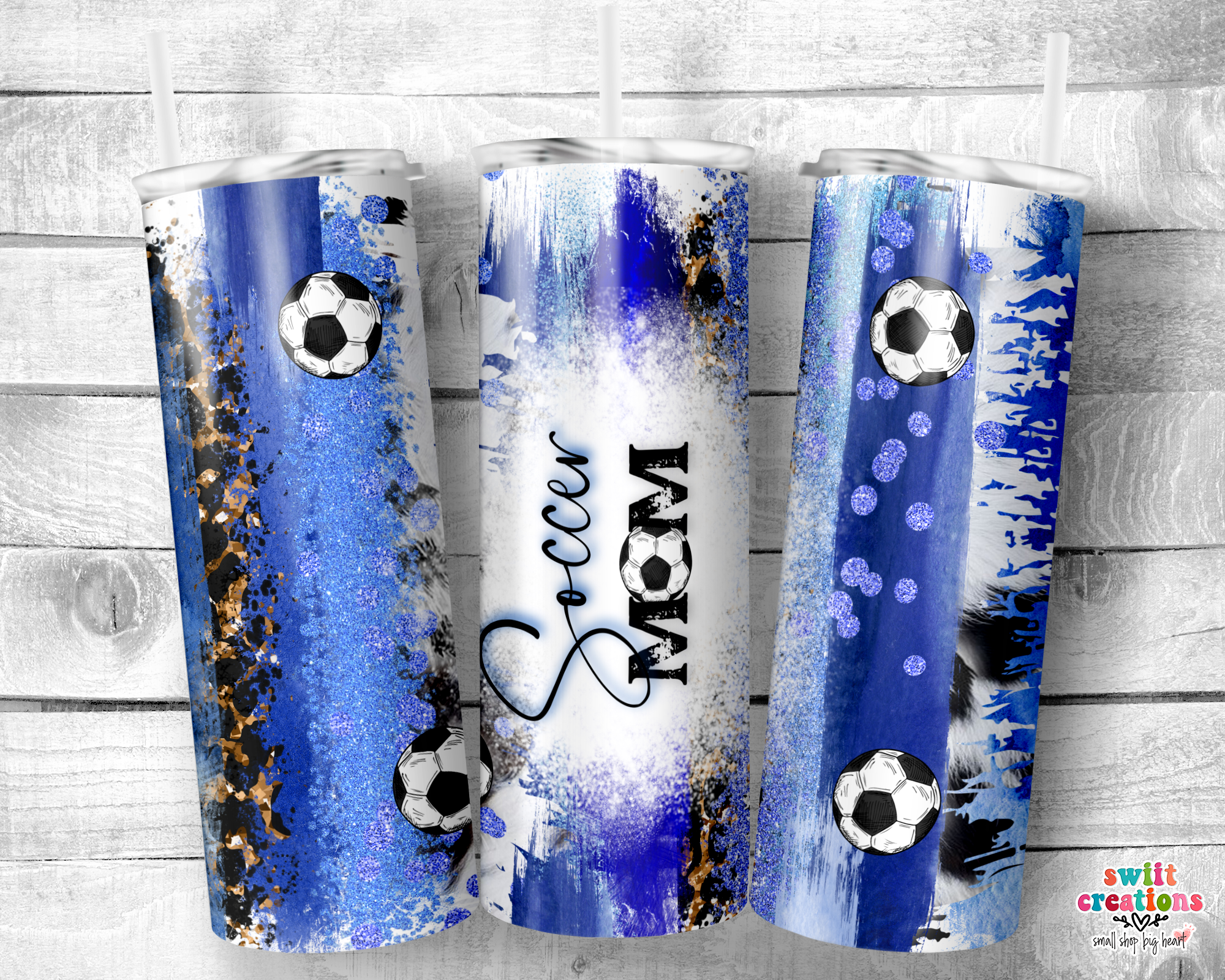 Blue Soccer Mom Tumbler (T367)