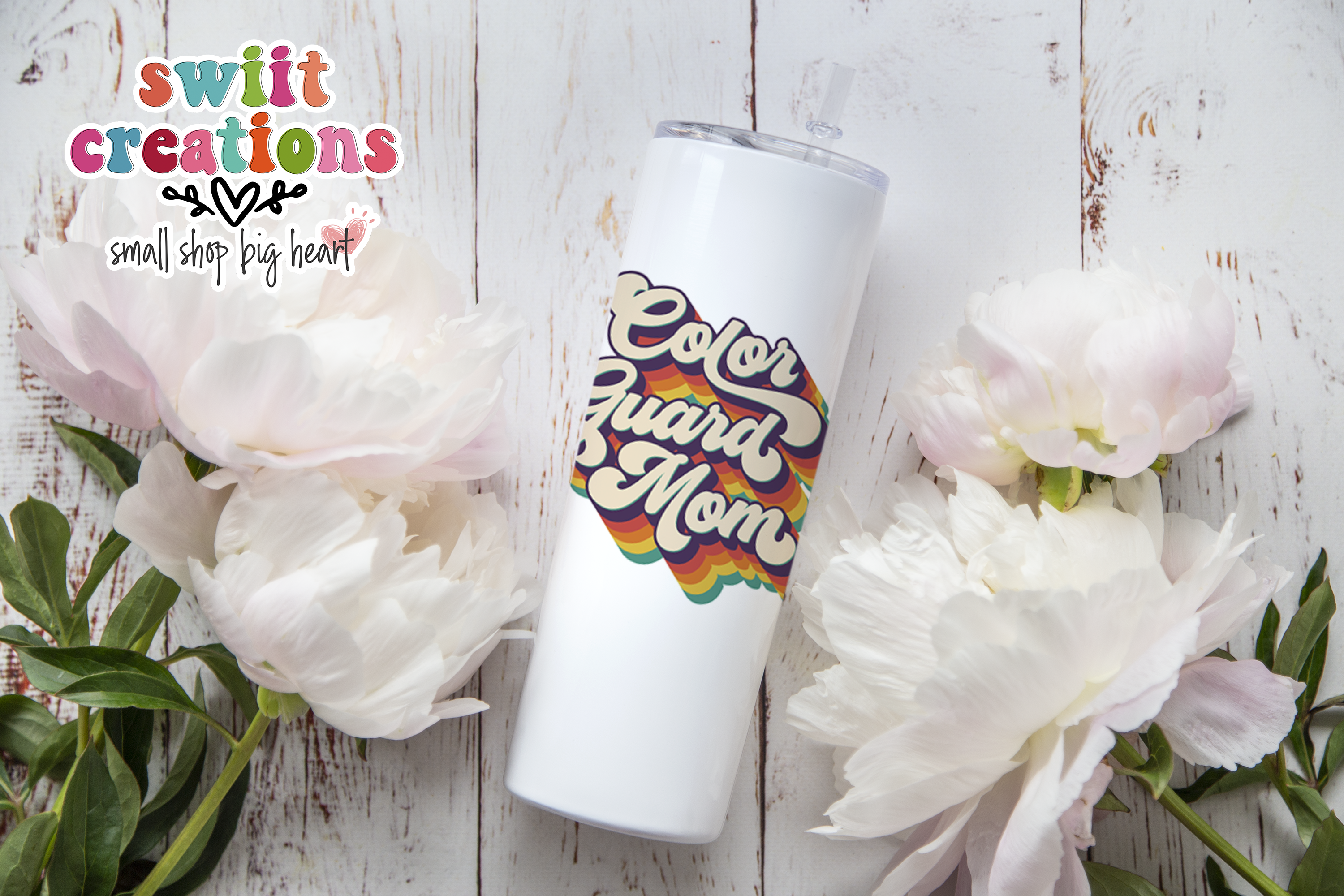 Retro Color Guard Mom Tumbler (T282)