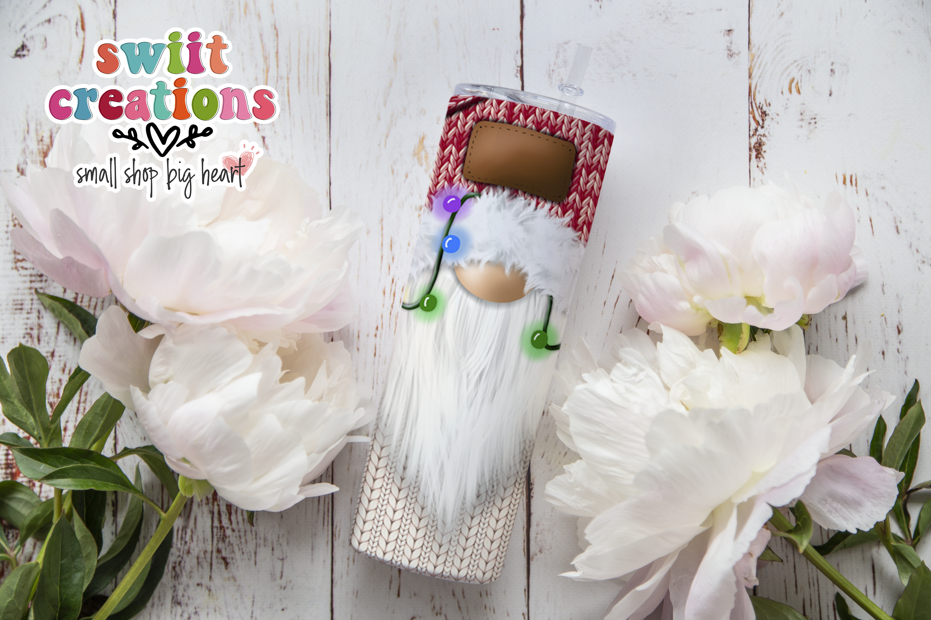 Christmas Lights Gnome Tumbler (T306)