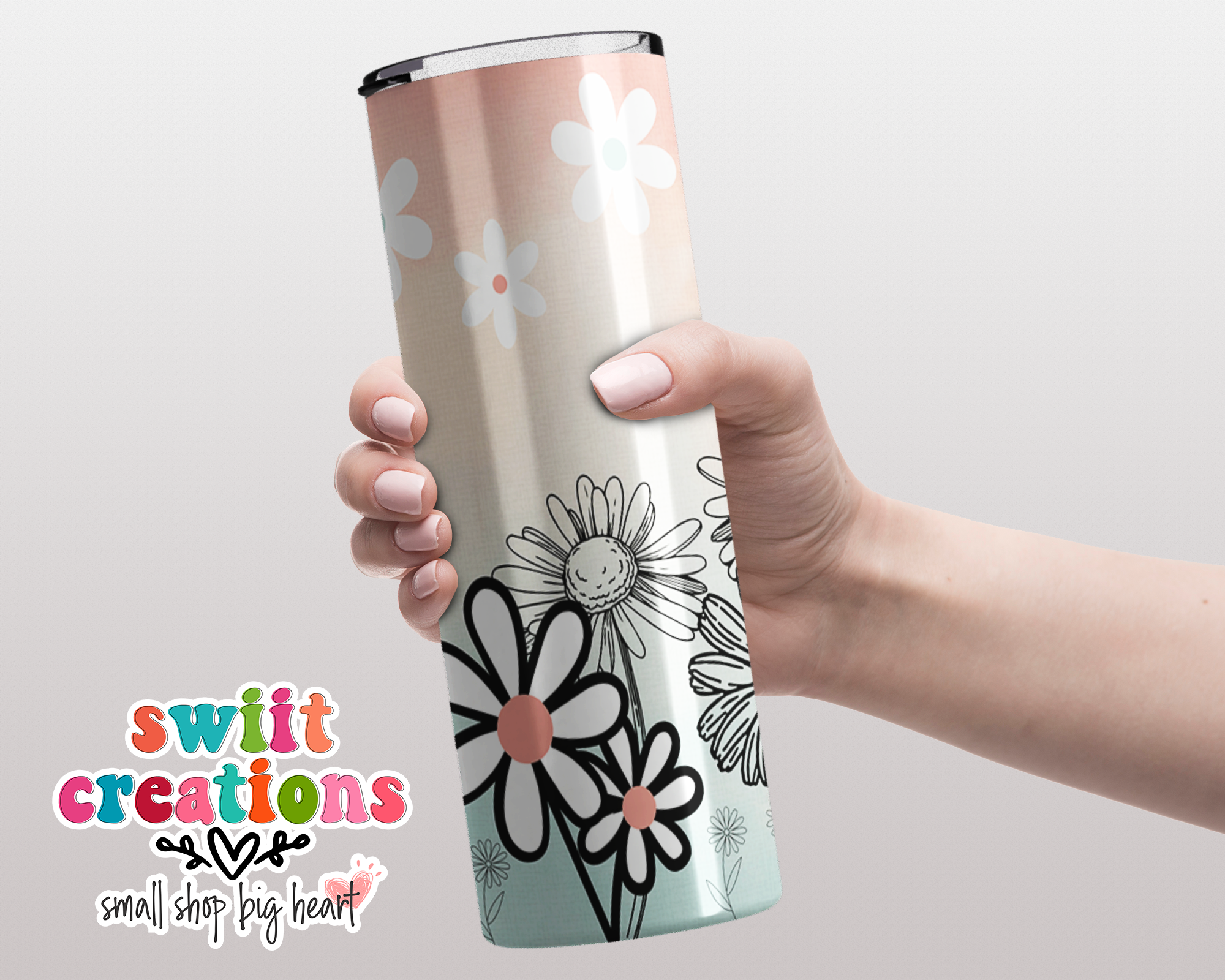 Just Breathe Floral Tumbler (T257)