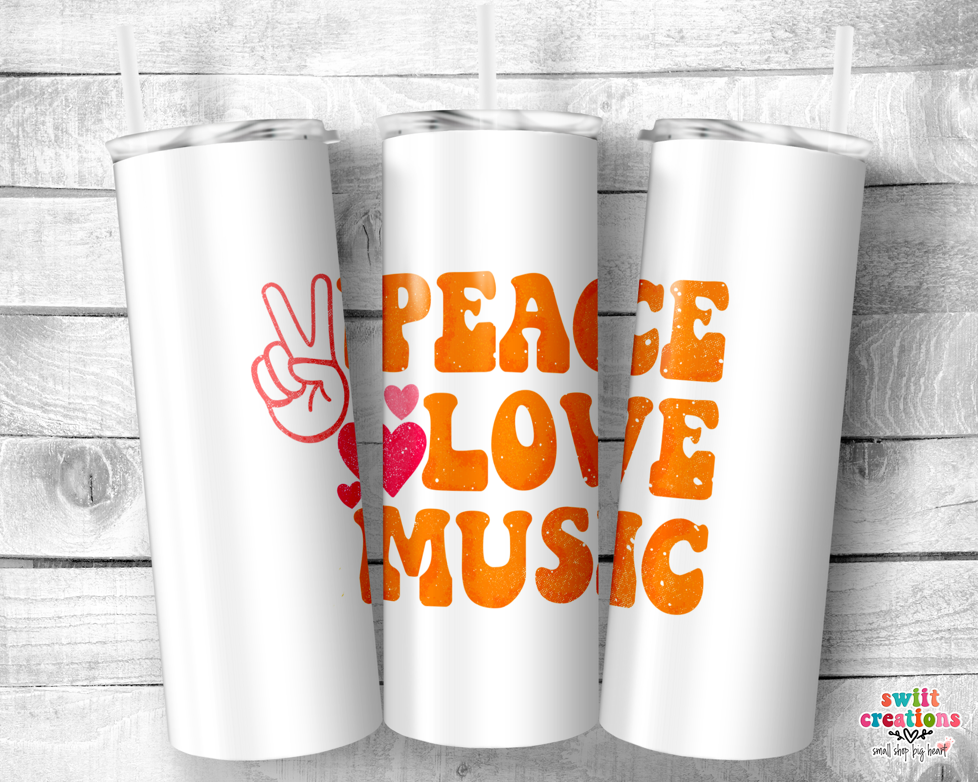 Peace Love Music Tumbler (T189)