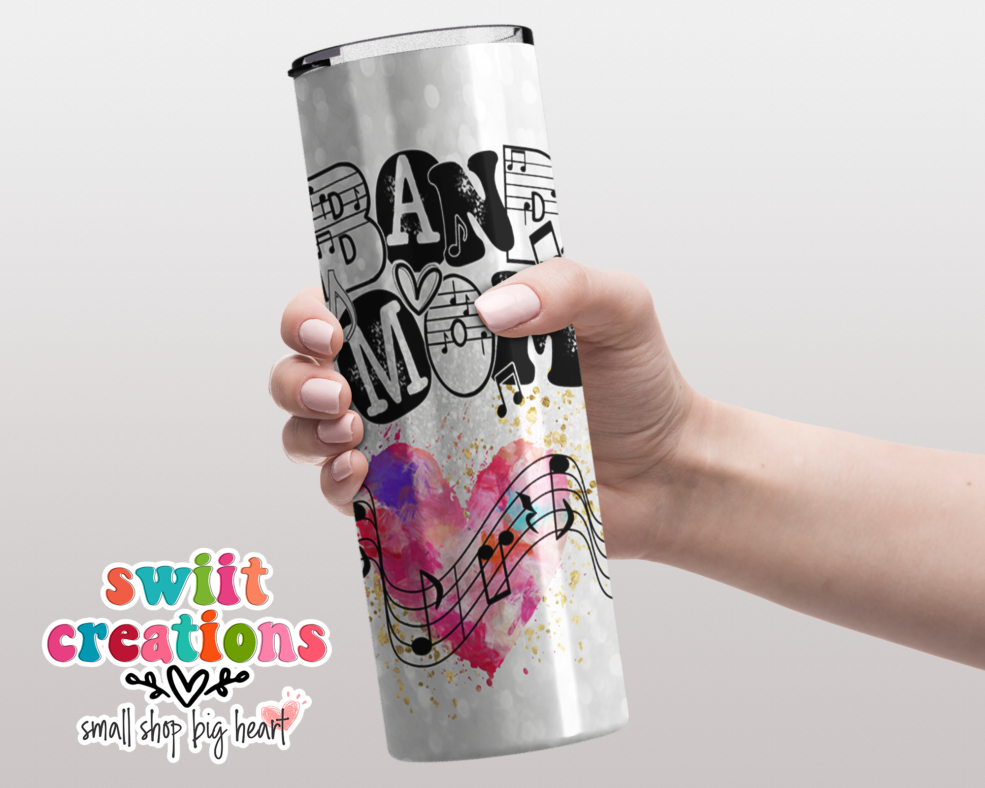 Band Mom Heart Tumbler (T241)