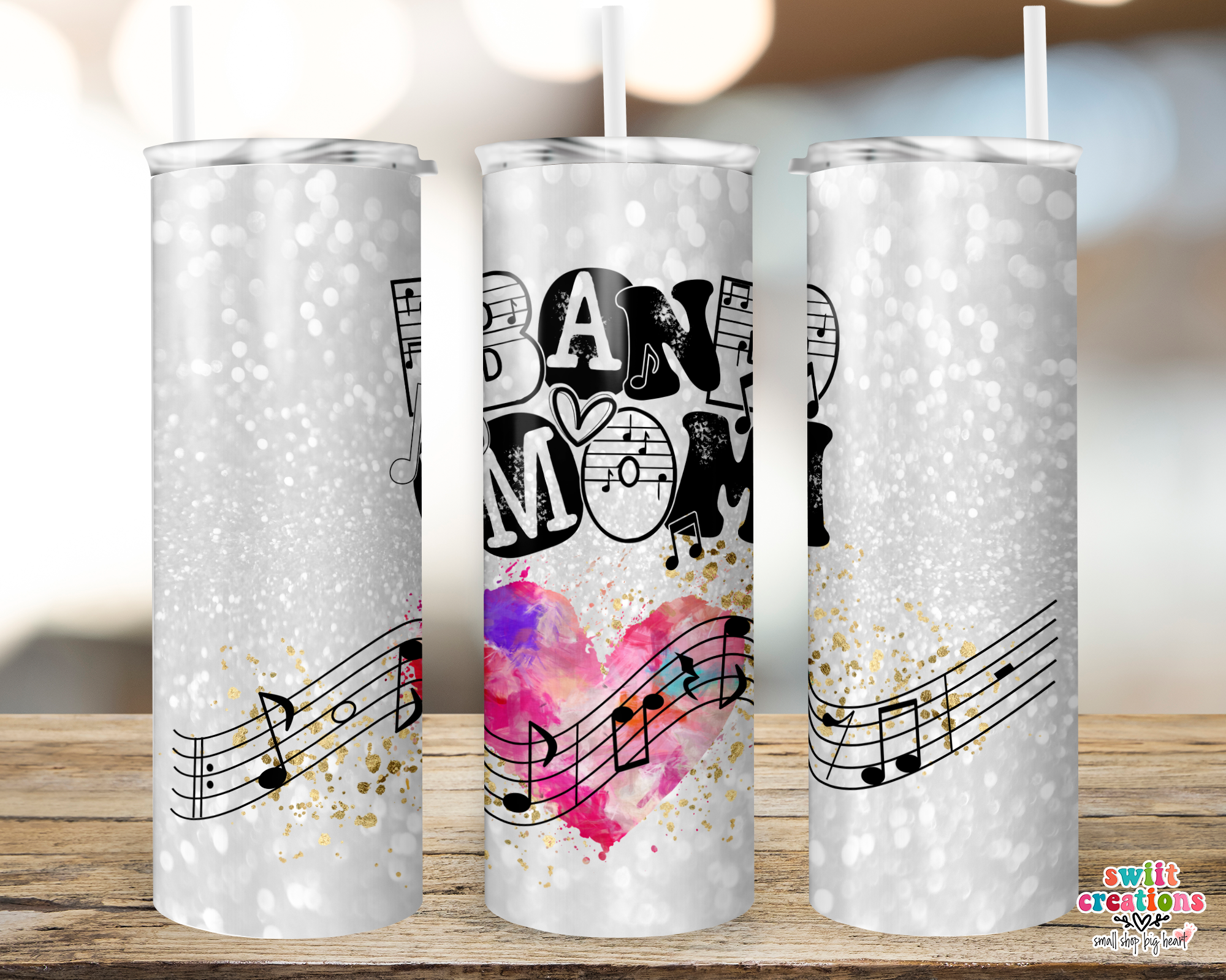 Band Mom Heart Tumbler (T241)