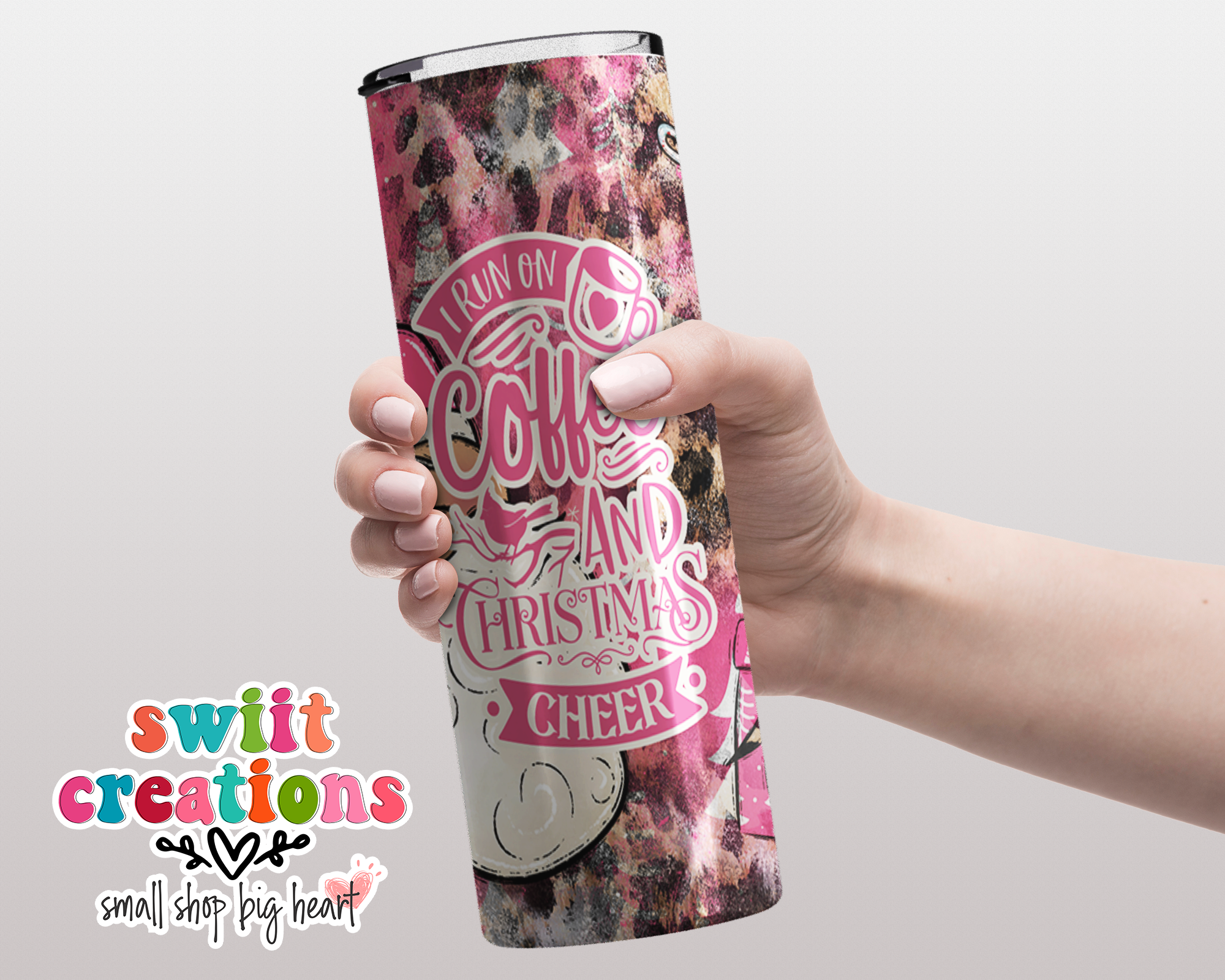 I Run On Coffee and Christmas Cheer Tumbler (T313)