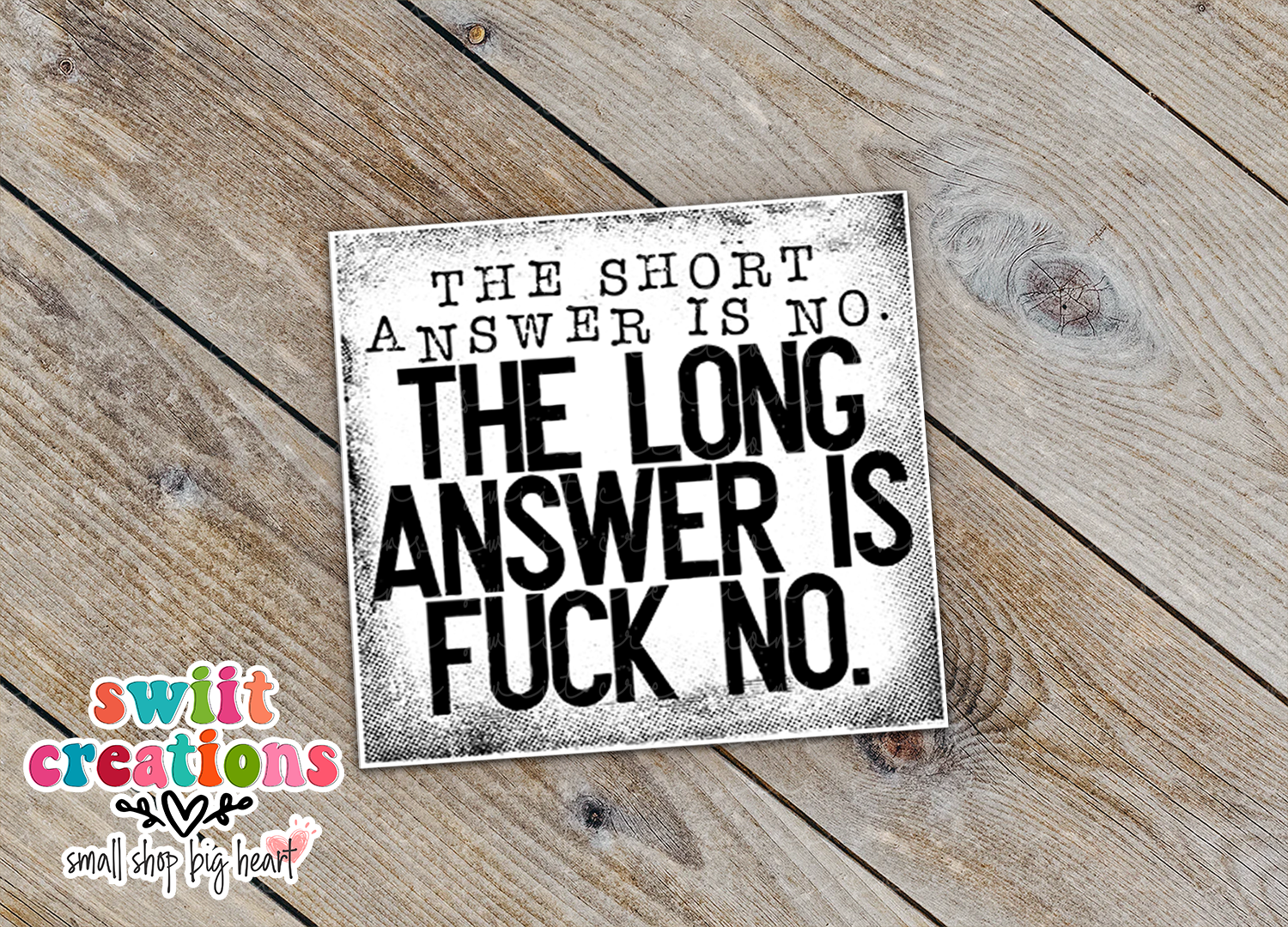 The Short Answer is No The Long Answer is F No Sticker SS371
