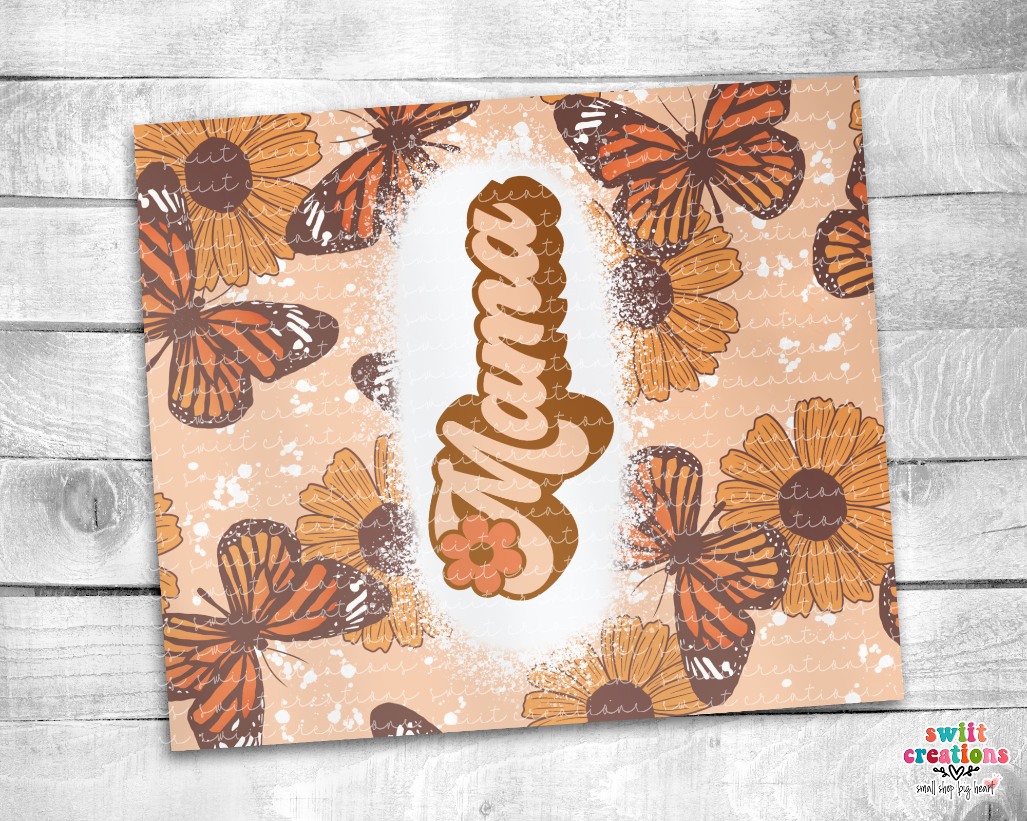 Butterfly Mom Retro Tumbler (T320)