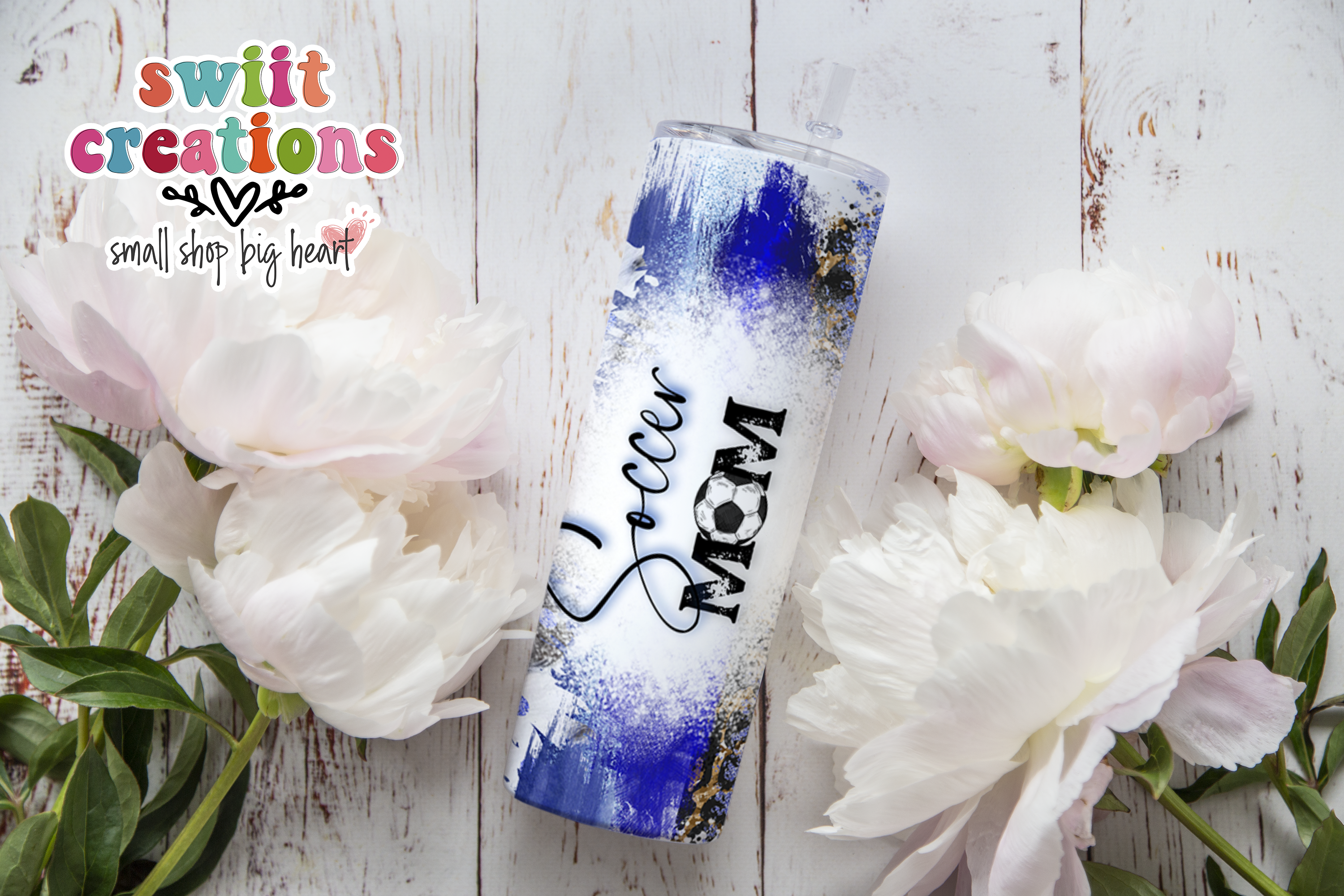 Blue Soccer Mom Tumbler (T367)