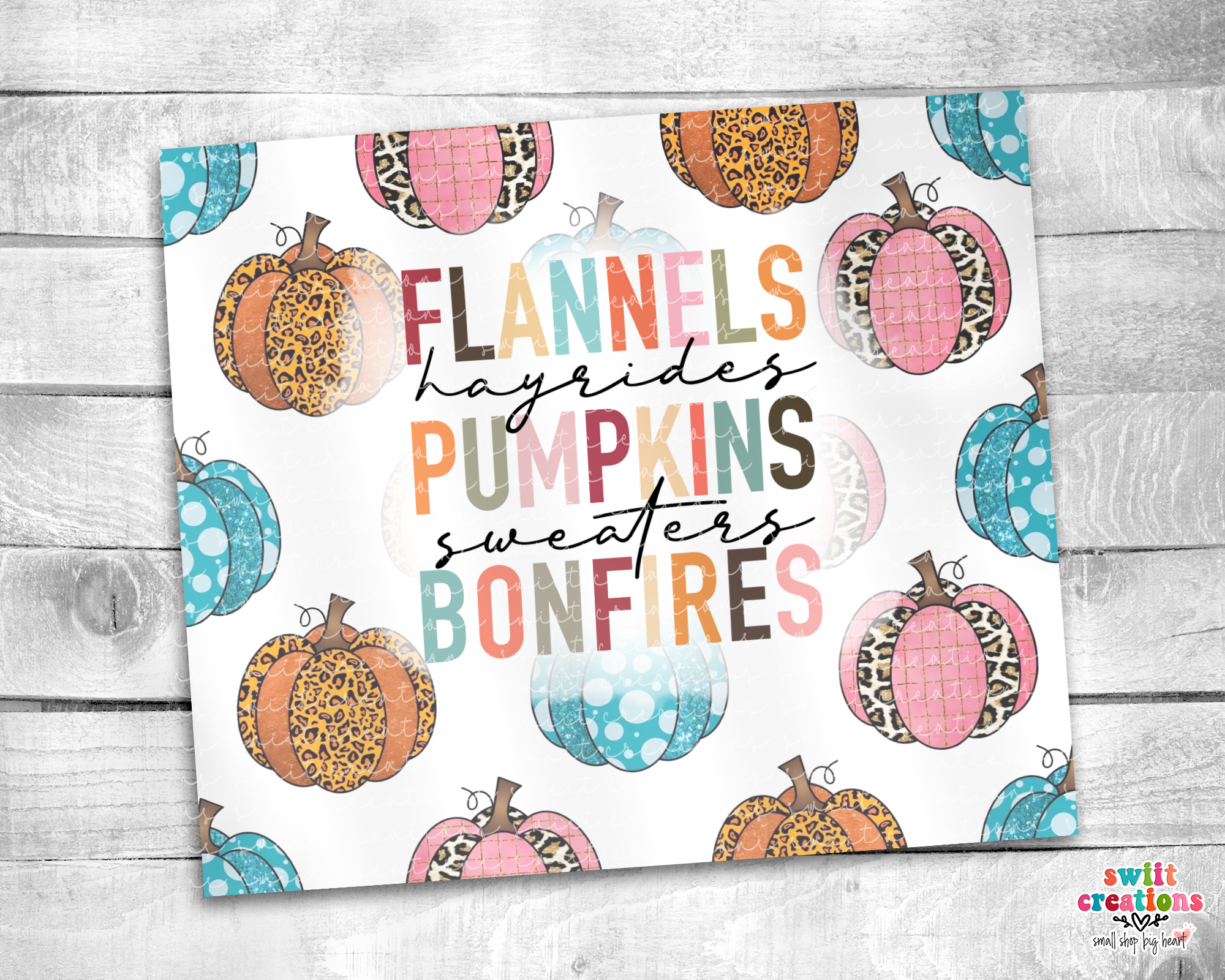 Flannels Pumpkins and Bonfires Tumbler (T326)