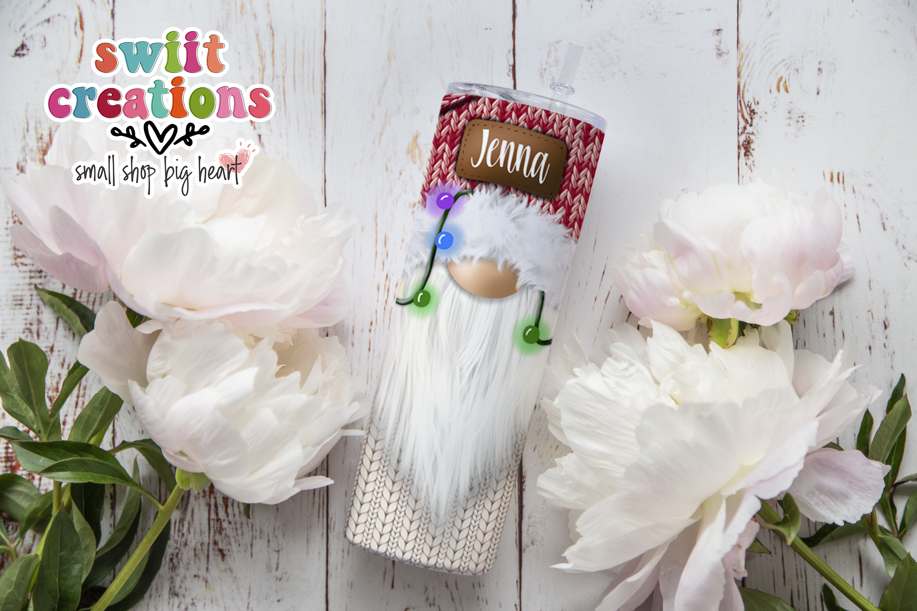 Christmas Lights Gnome Tumbler (T306)