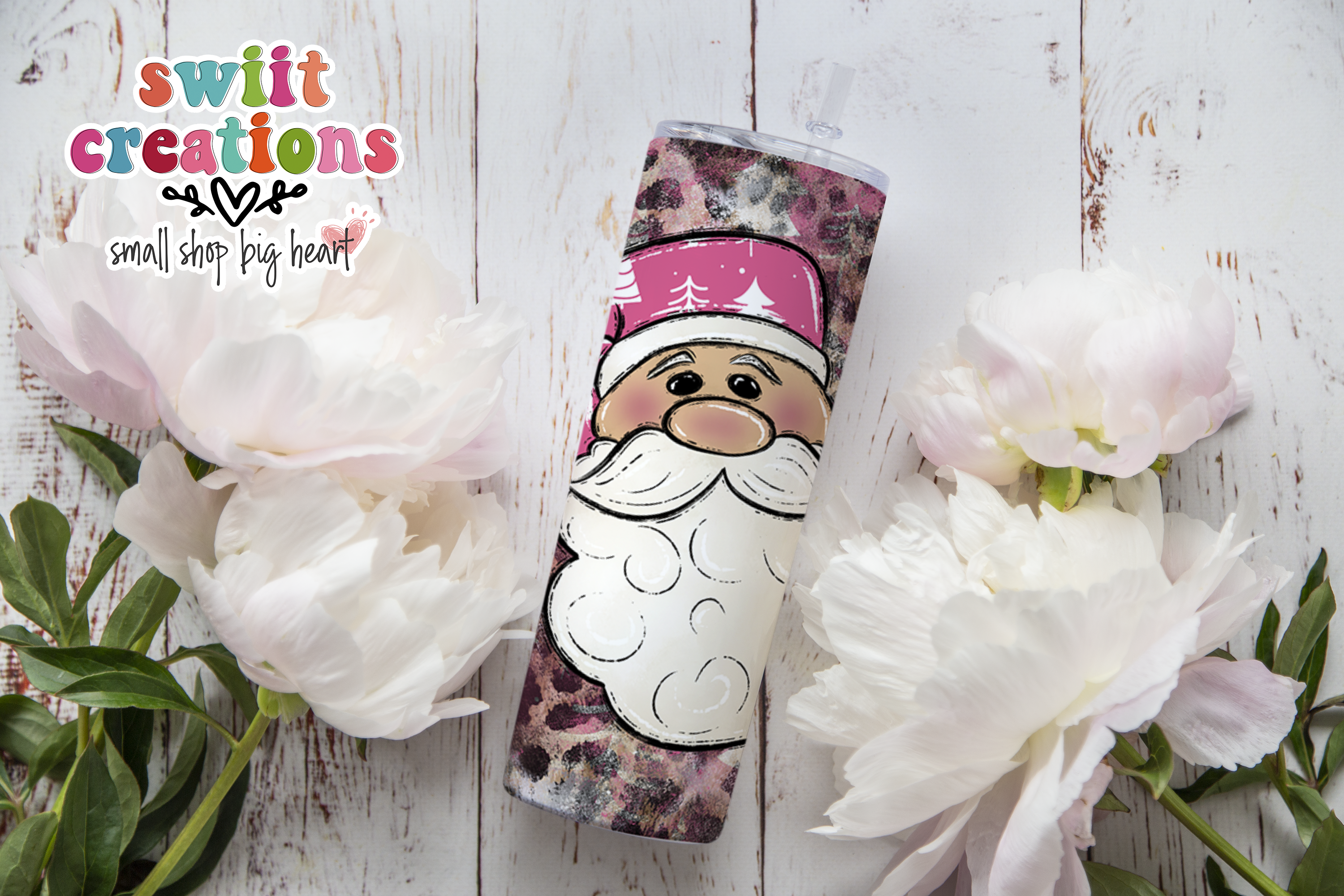 Pink Santa Tumbler (T317)