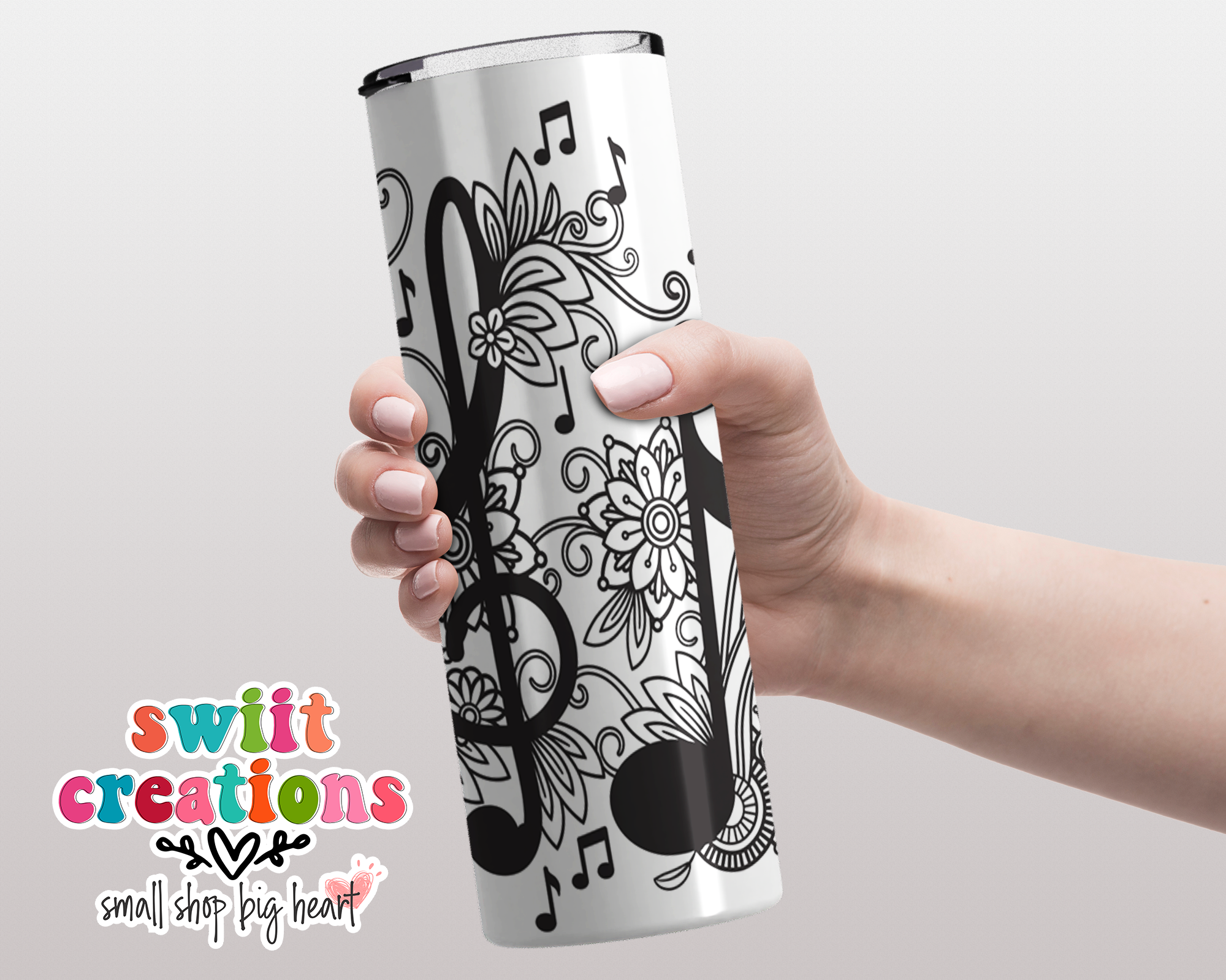 Floral Music Tumbler (T272)