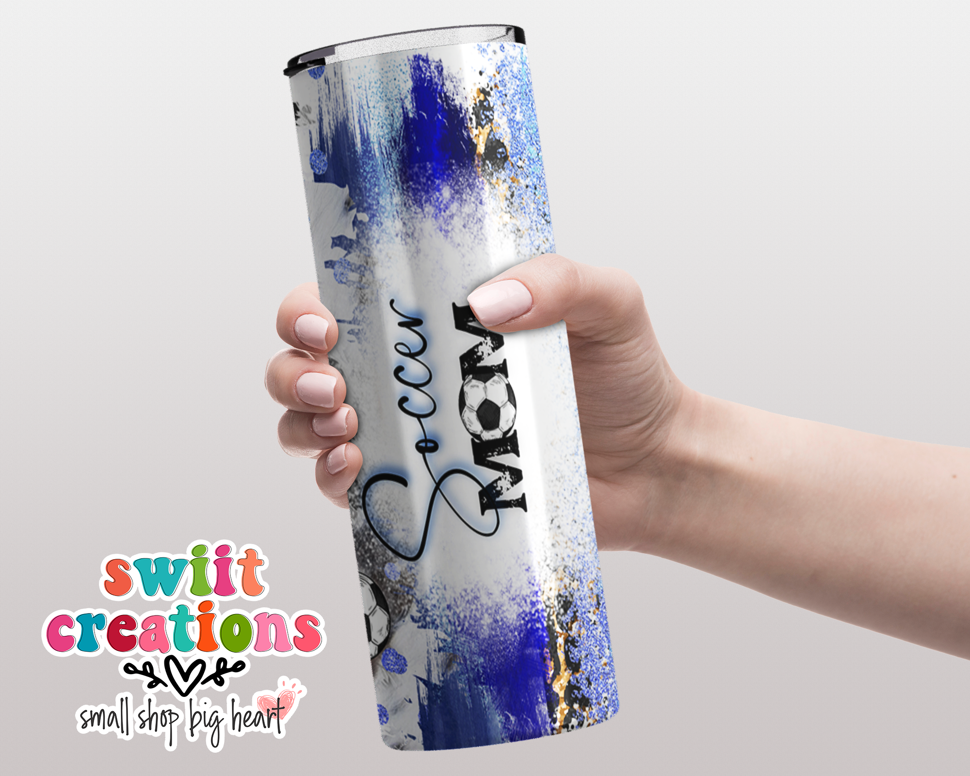 Blue Soccer Mom Tumbler (T367)