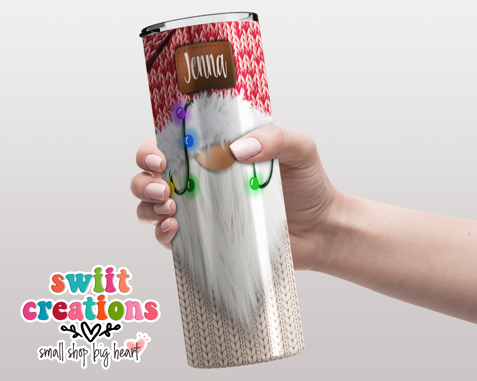 Christmas Lights Gnome Tumbler (T306)
