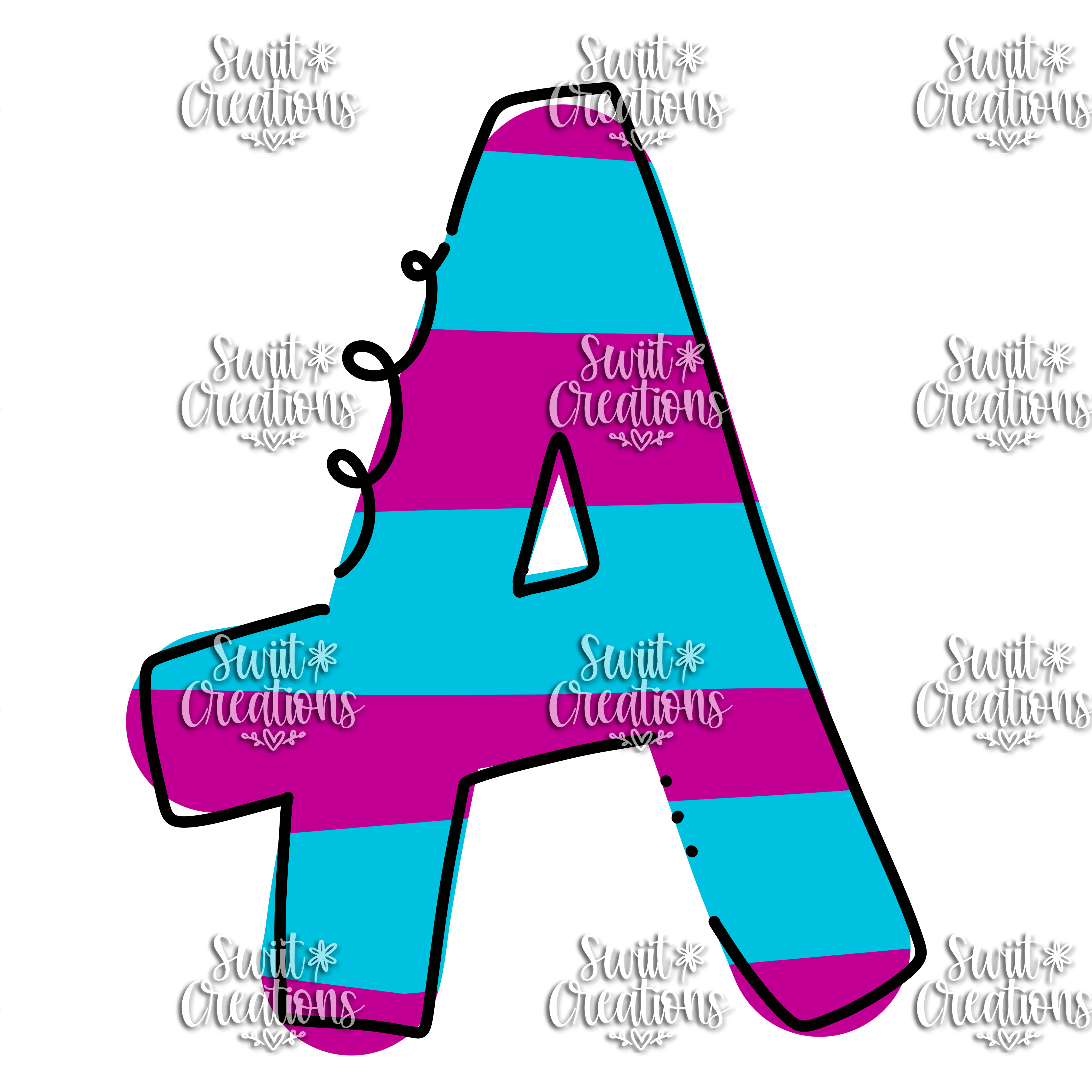 Doodle Font Personalized Tumbler (T051)