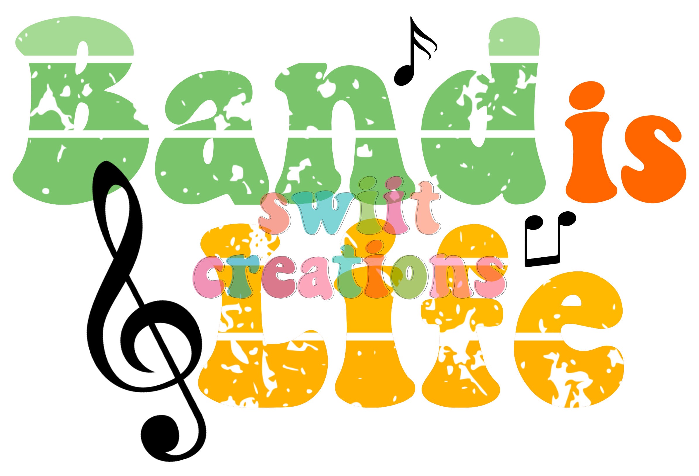 Band Large Canvas Tote