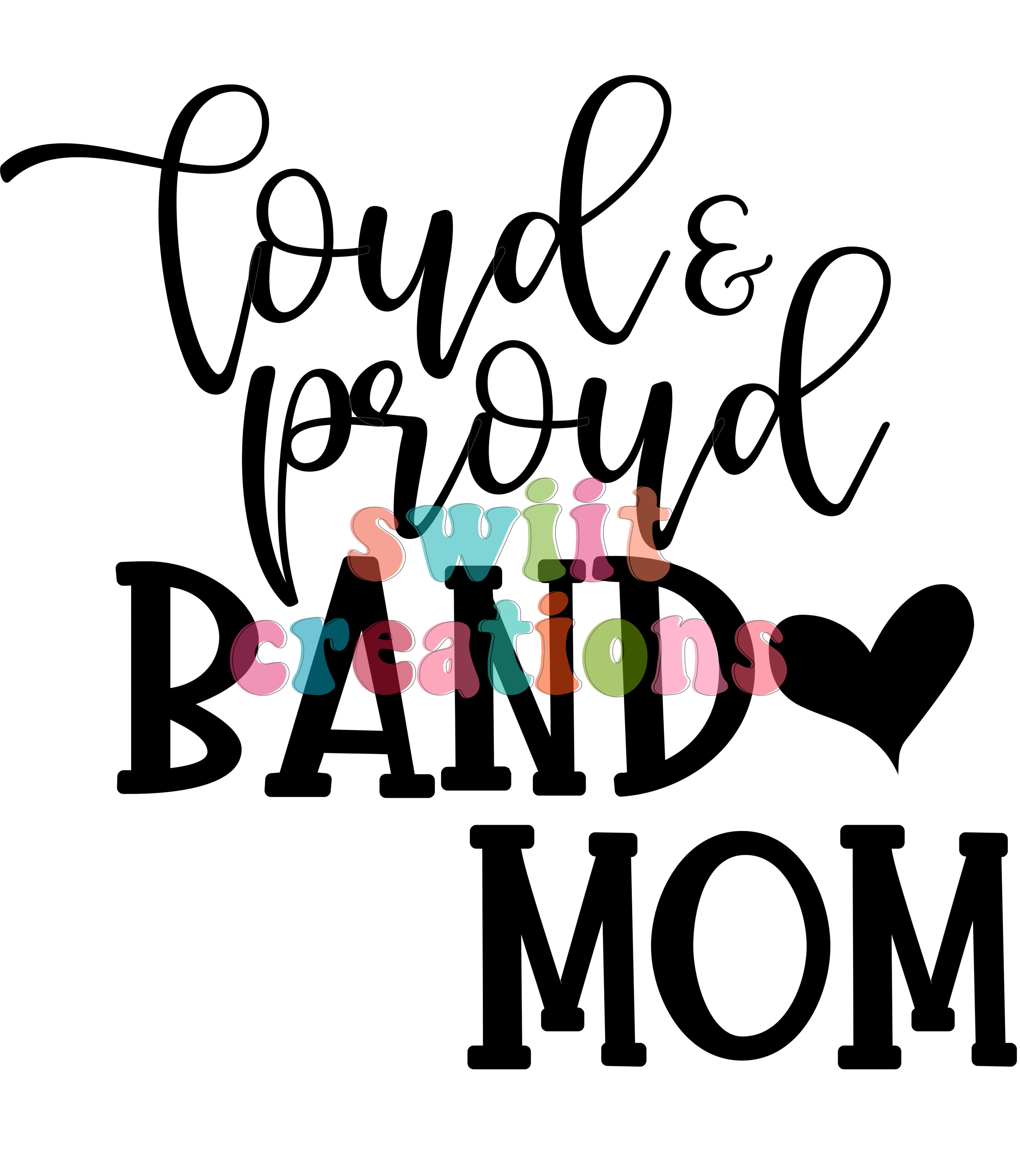 Band Mom Large Canvas Tote