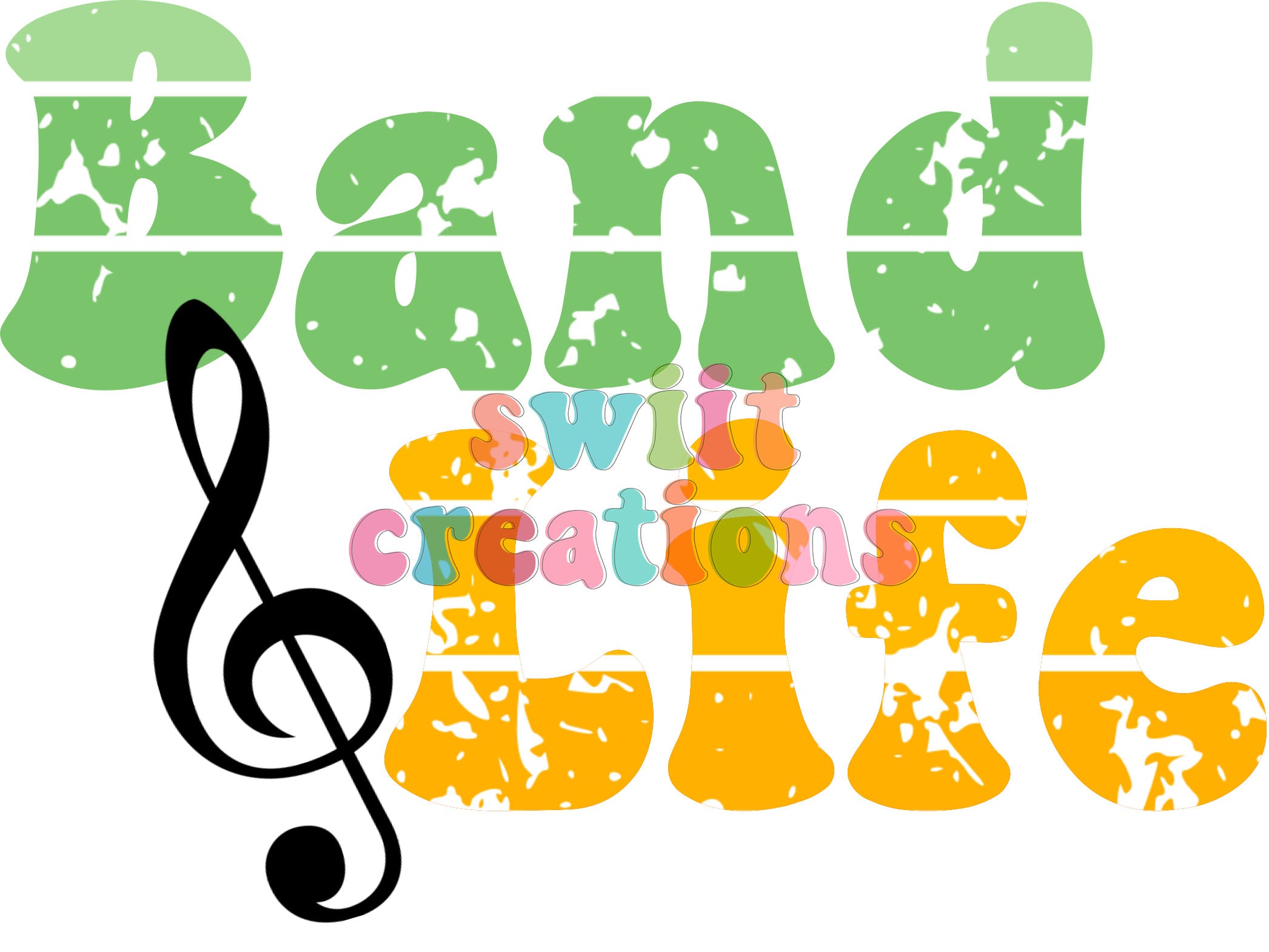 Band Large Canvas Tote