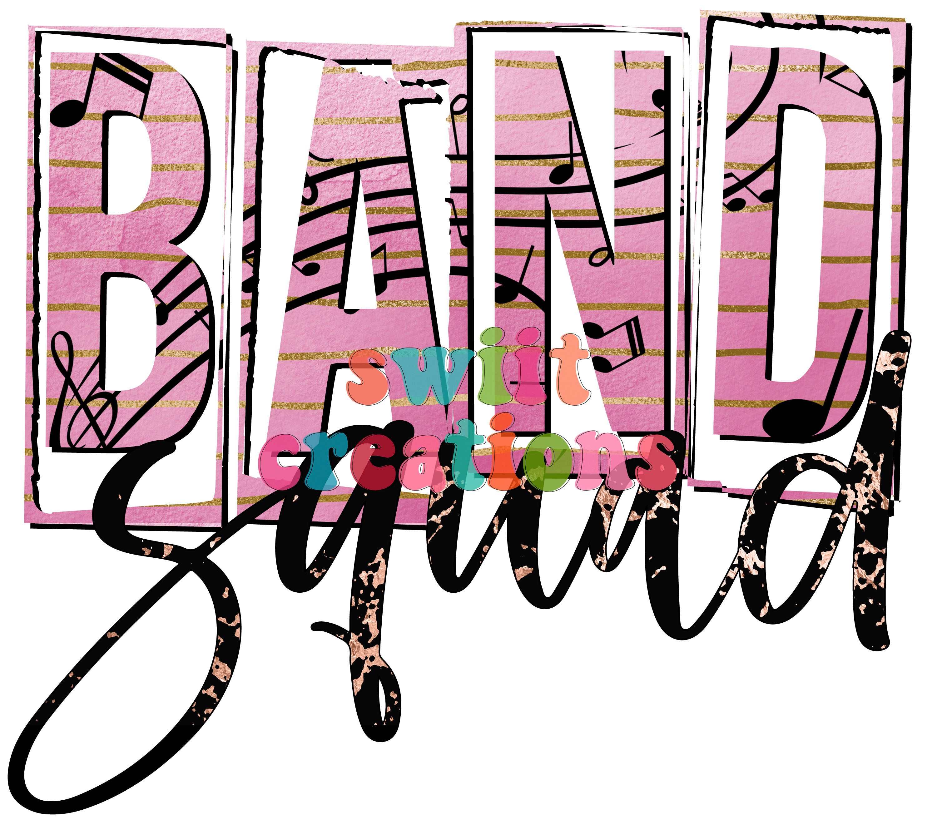 Band Large Canvas Tote