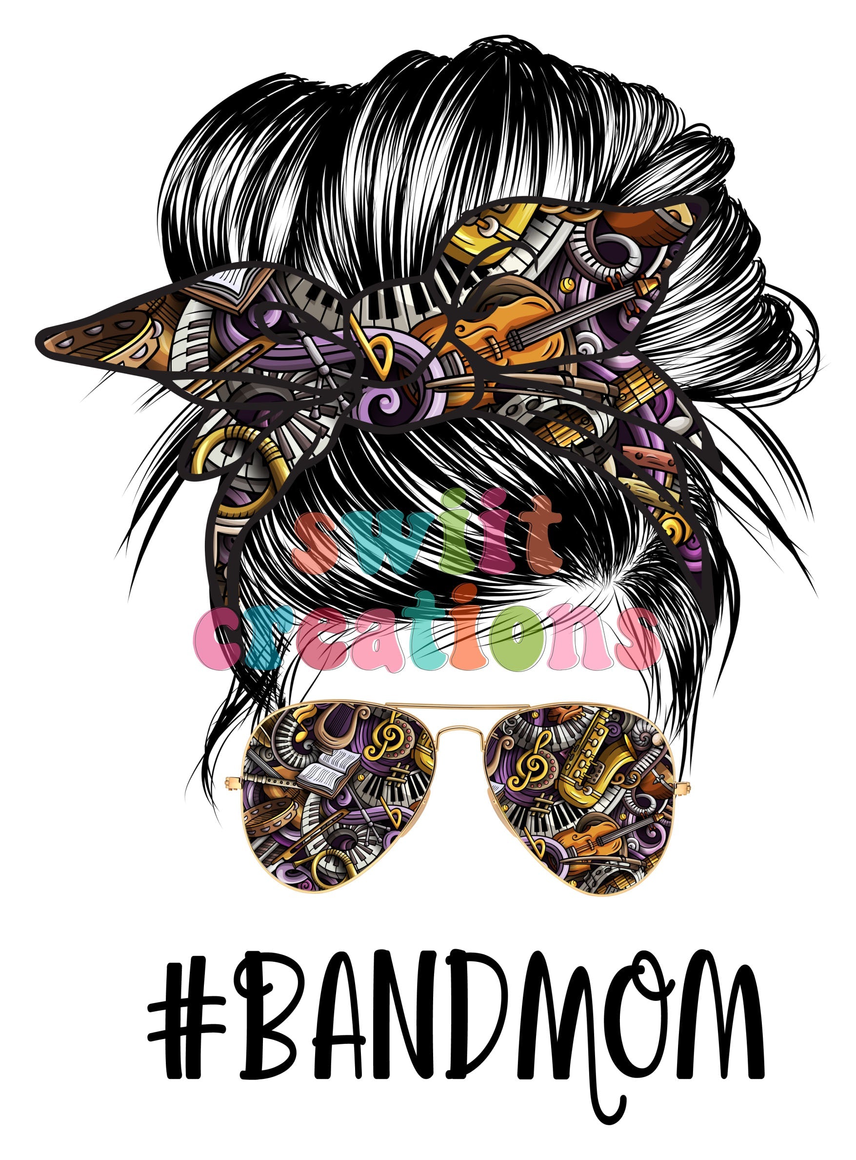 Band Mom Large Canvas Tote