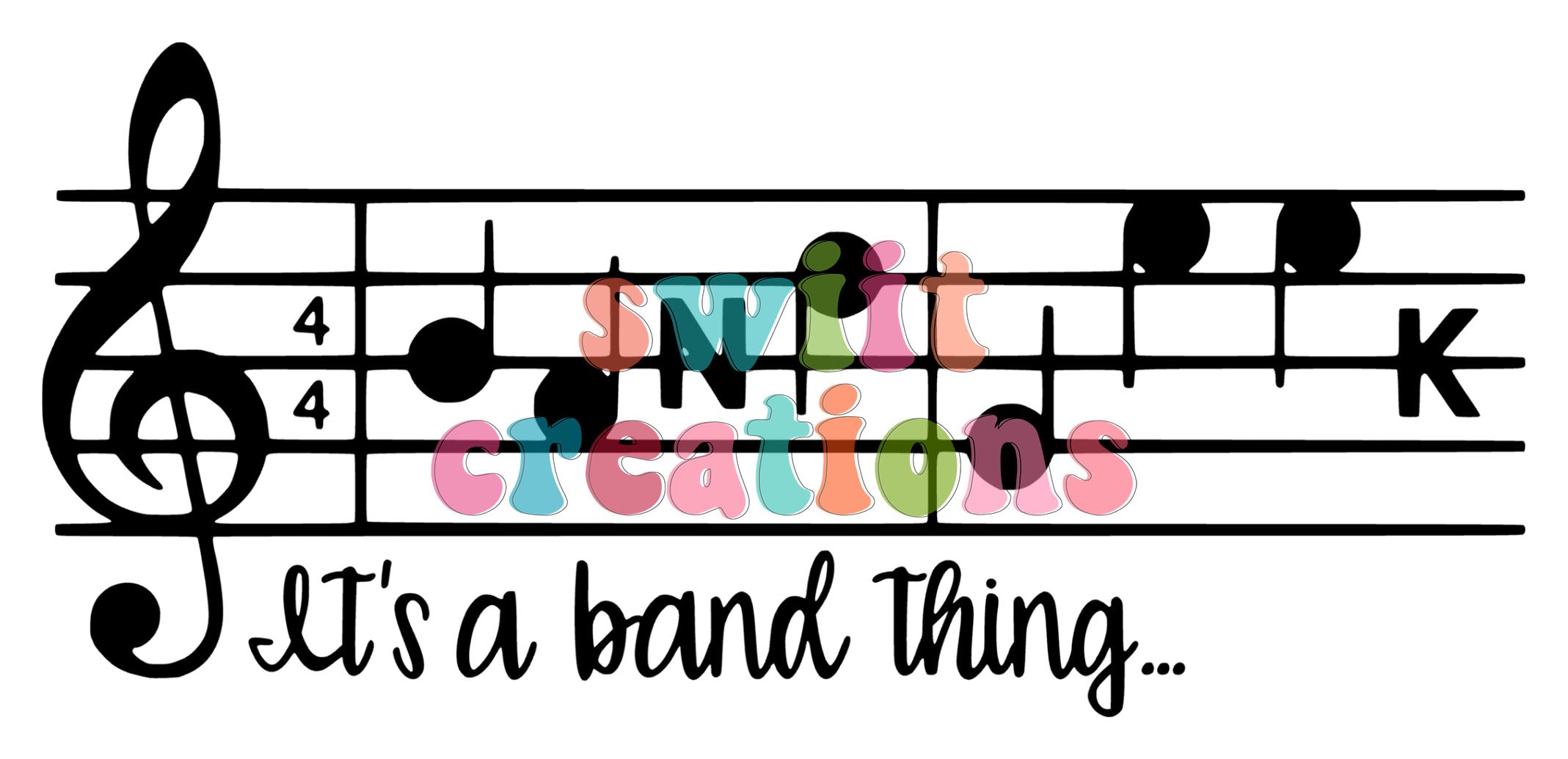 Band Large Canvas Tote