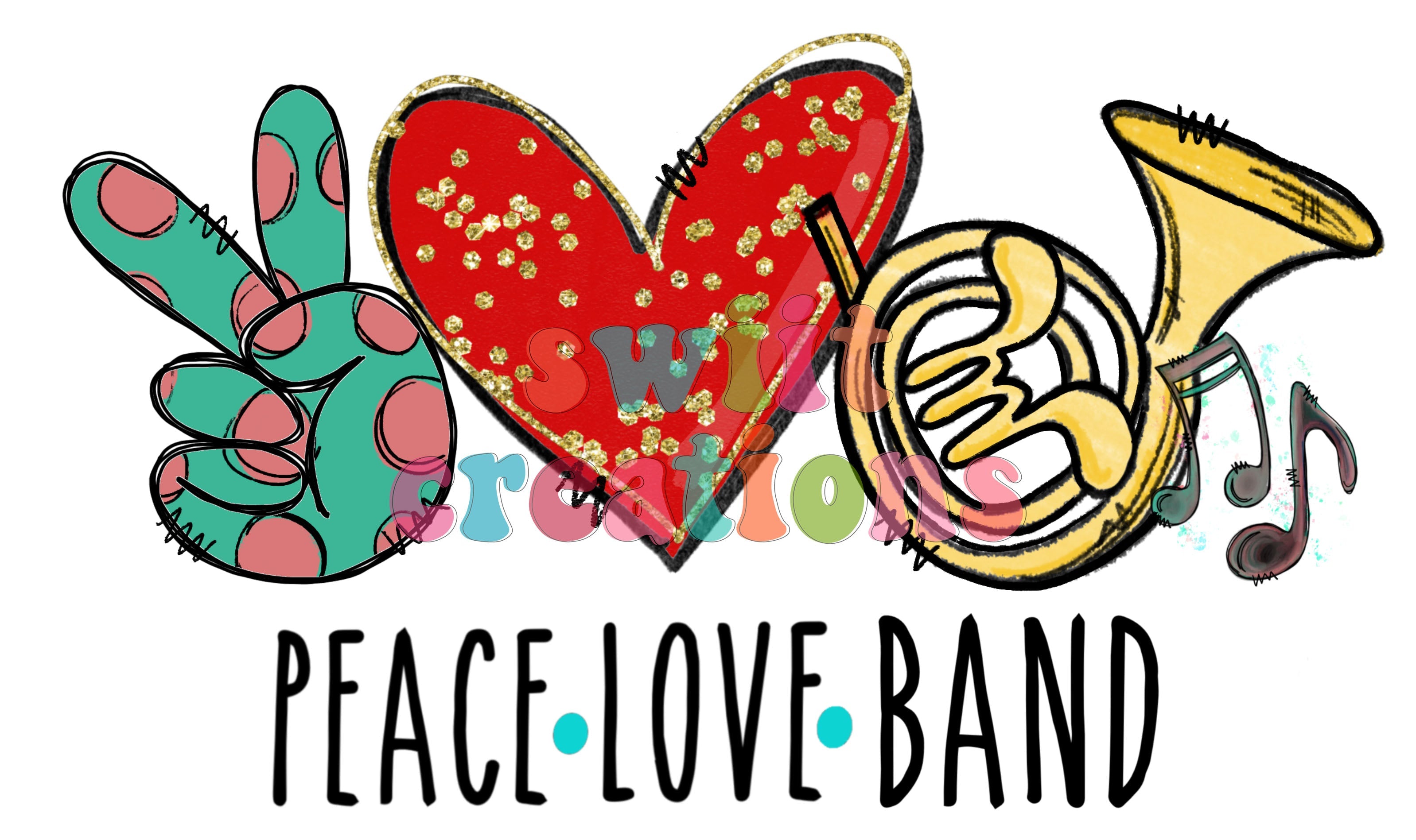 Band Large Canvas Tote