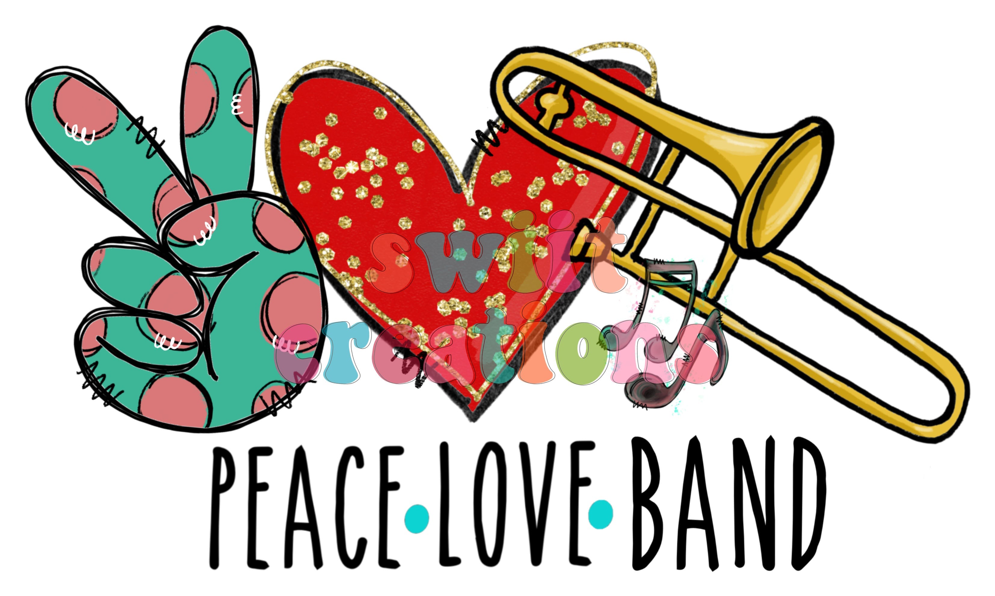 Band Large Canvas Tote