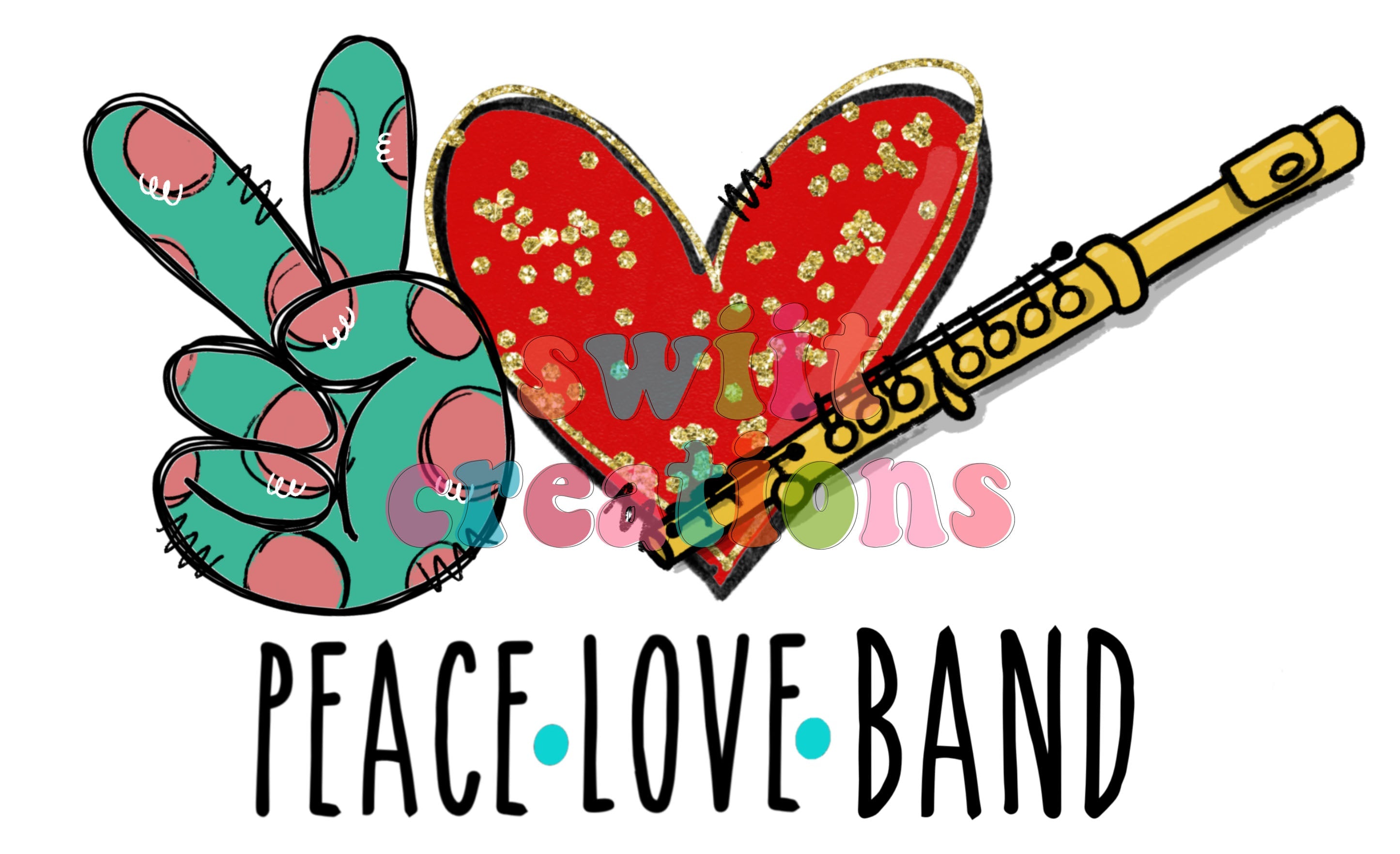 Band Large Canvas Tote