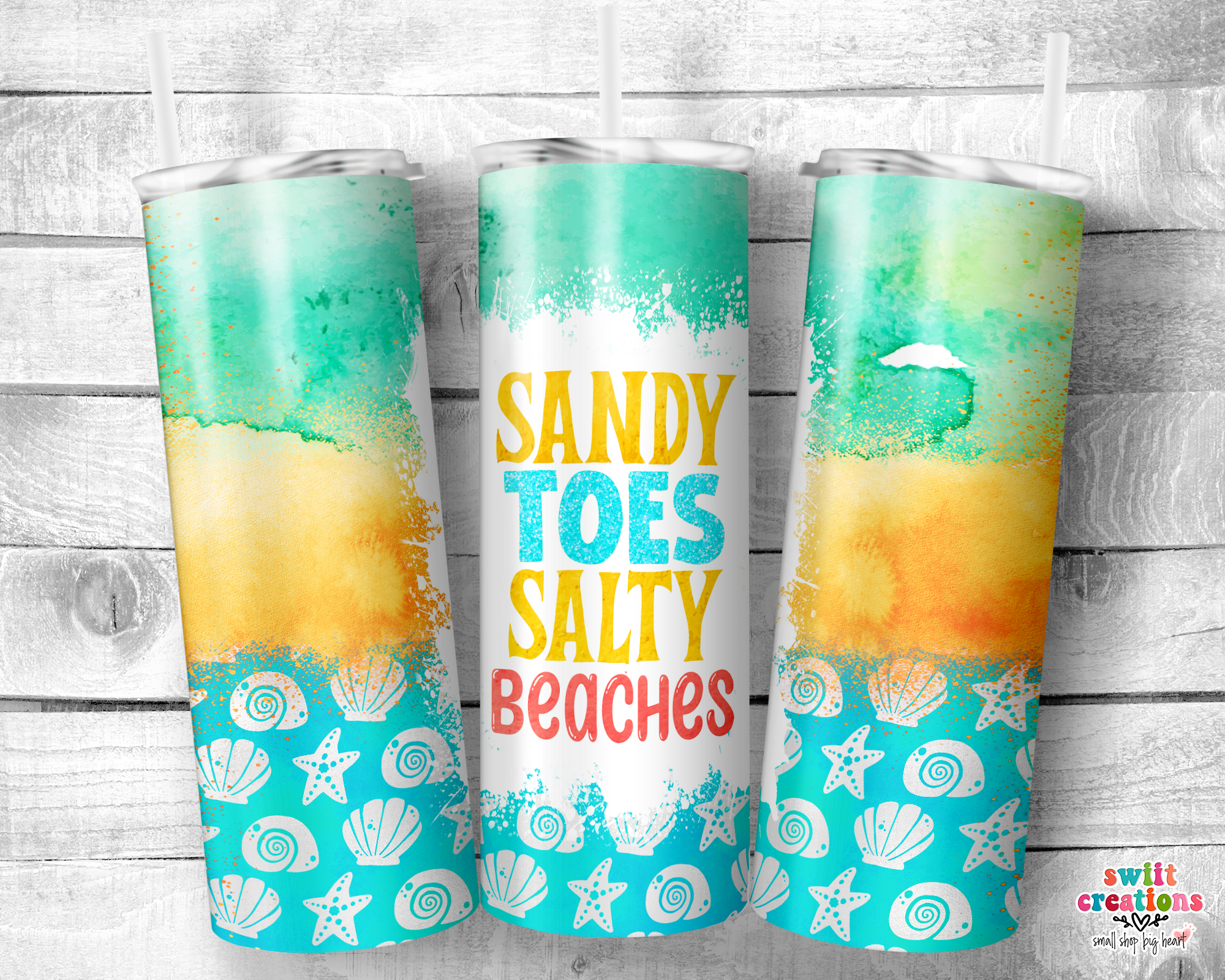 Sandy Toes Salty Beaches Tumbler (T335)