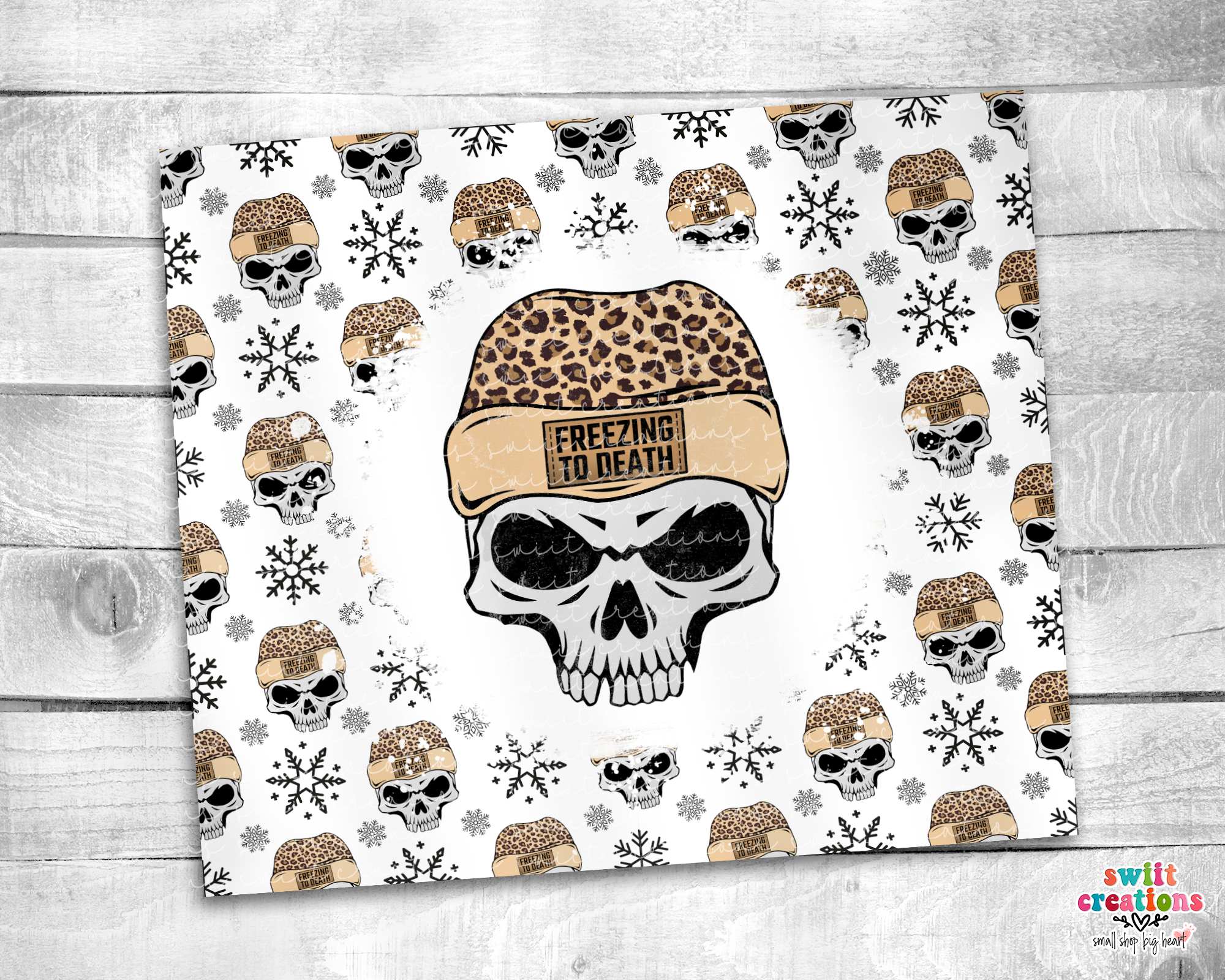 Freezing to Death Skull Tumbler (T358)