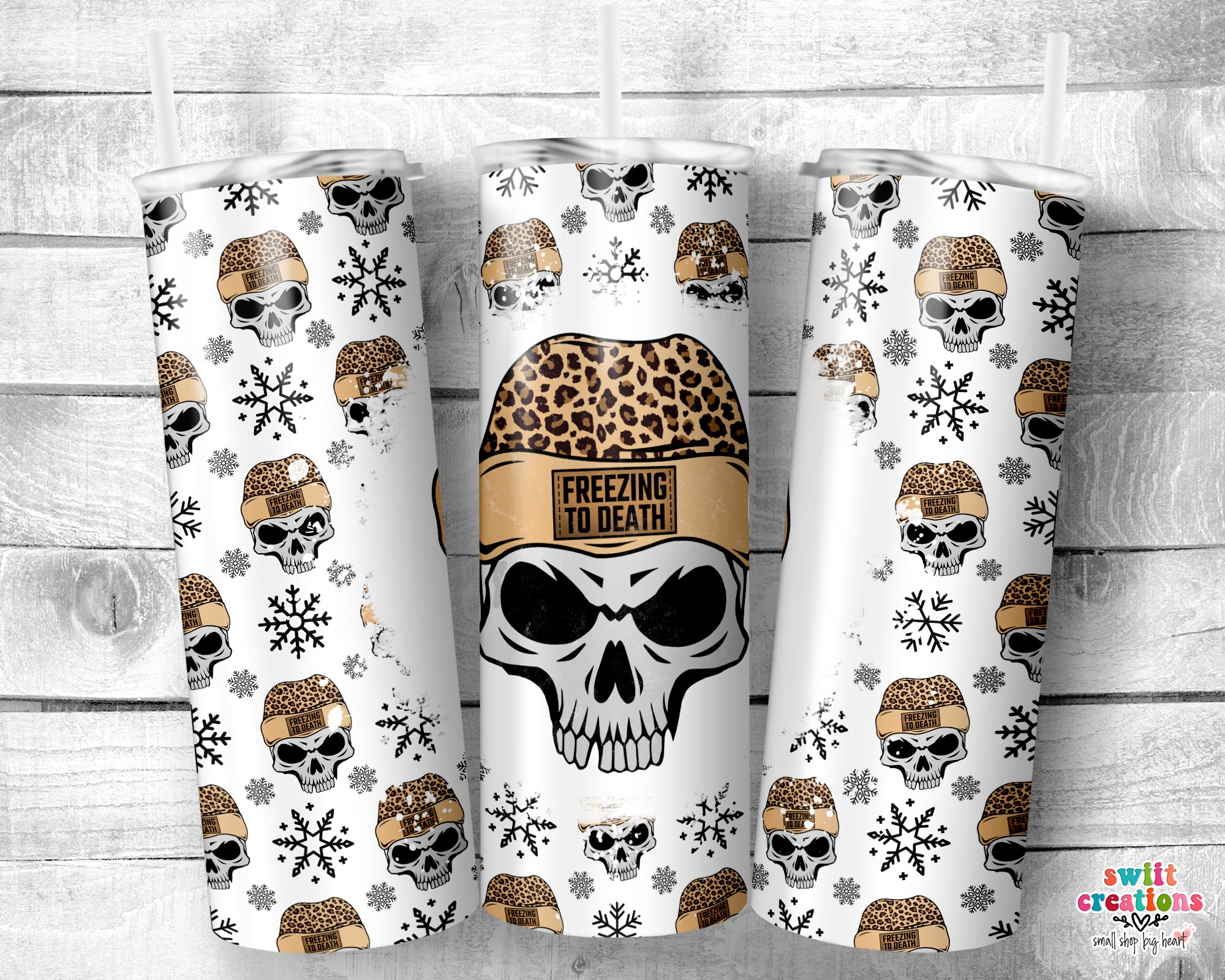 Freezing to Death Skull Tumbler (T358)