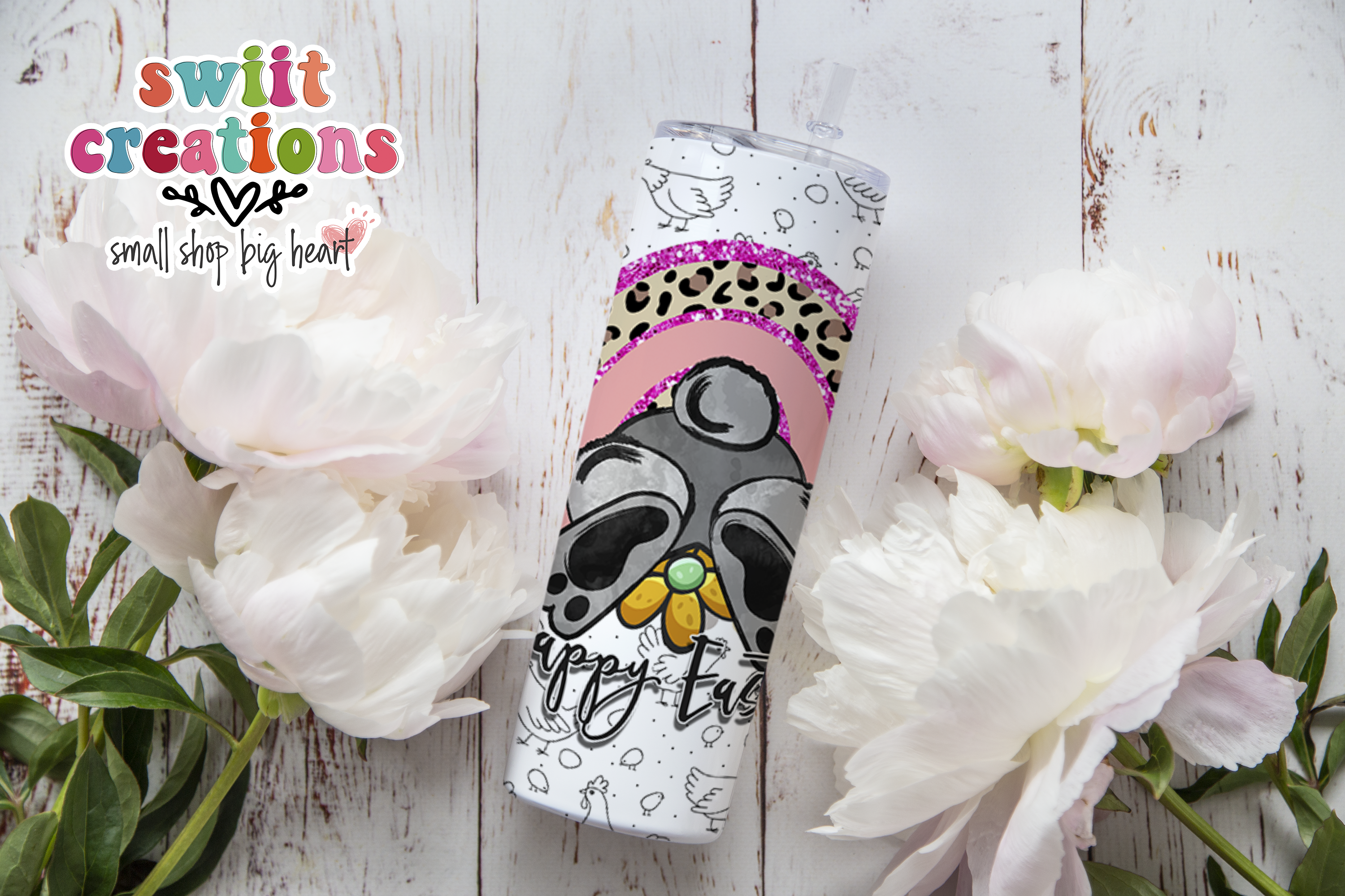 Bunny Bum Happy Easter Tumbler (T156)