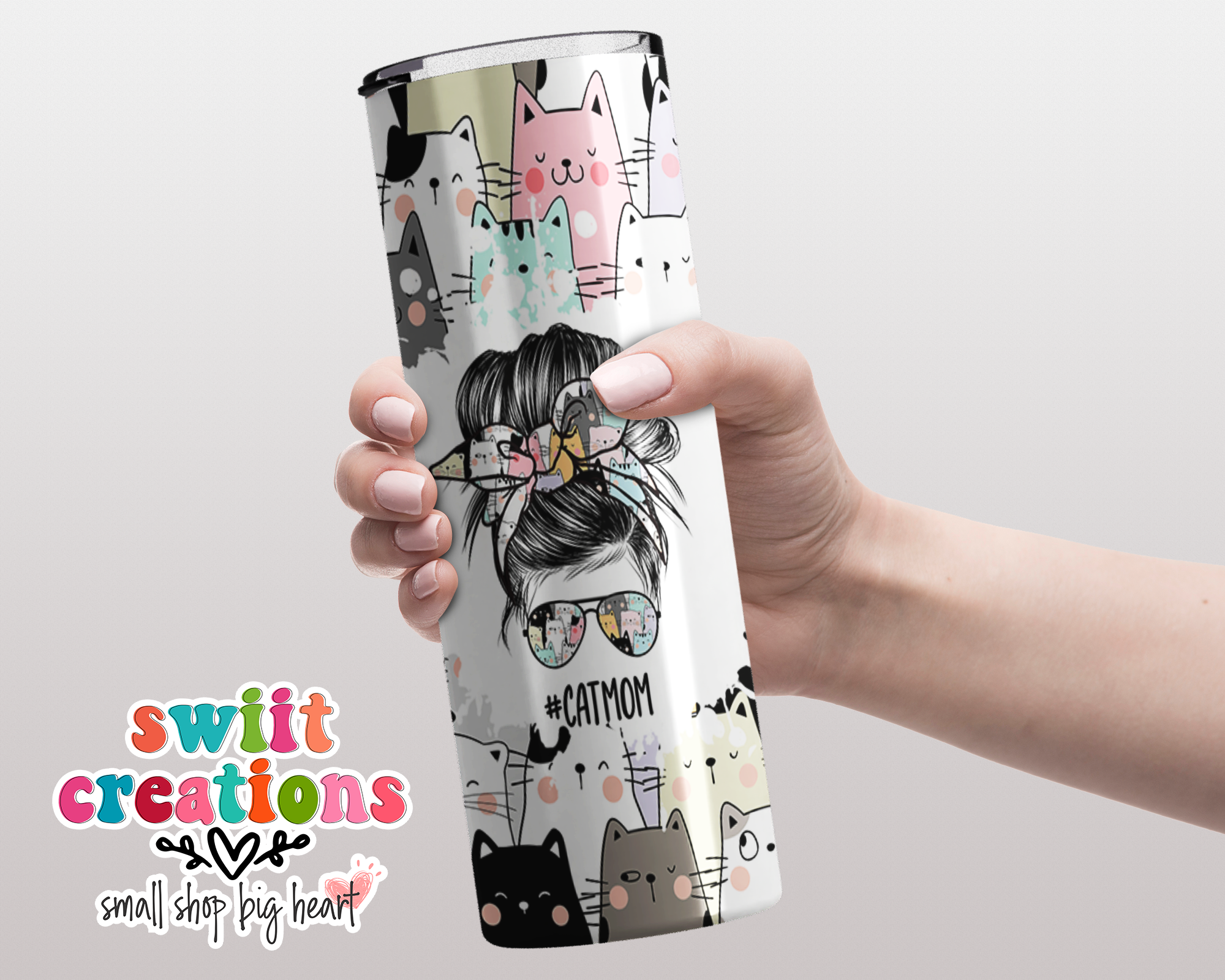 Cat Mom Tumbler (T374)