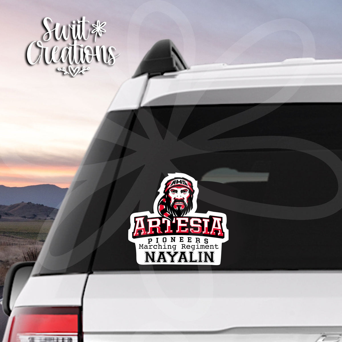 Artesia Pioneers Marching Regiment Personalized Sticker SS280 - Swiit Creations