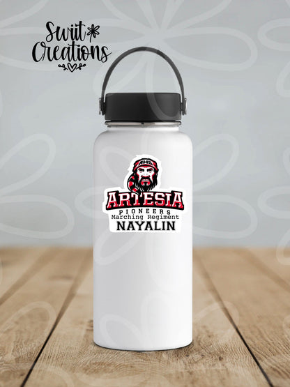 Artesia Pioneers Marching Regiment Personalized Sticker SS280 - Swiit Creations