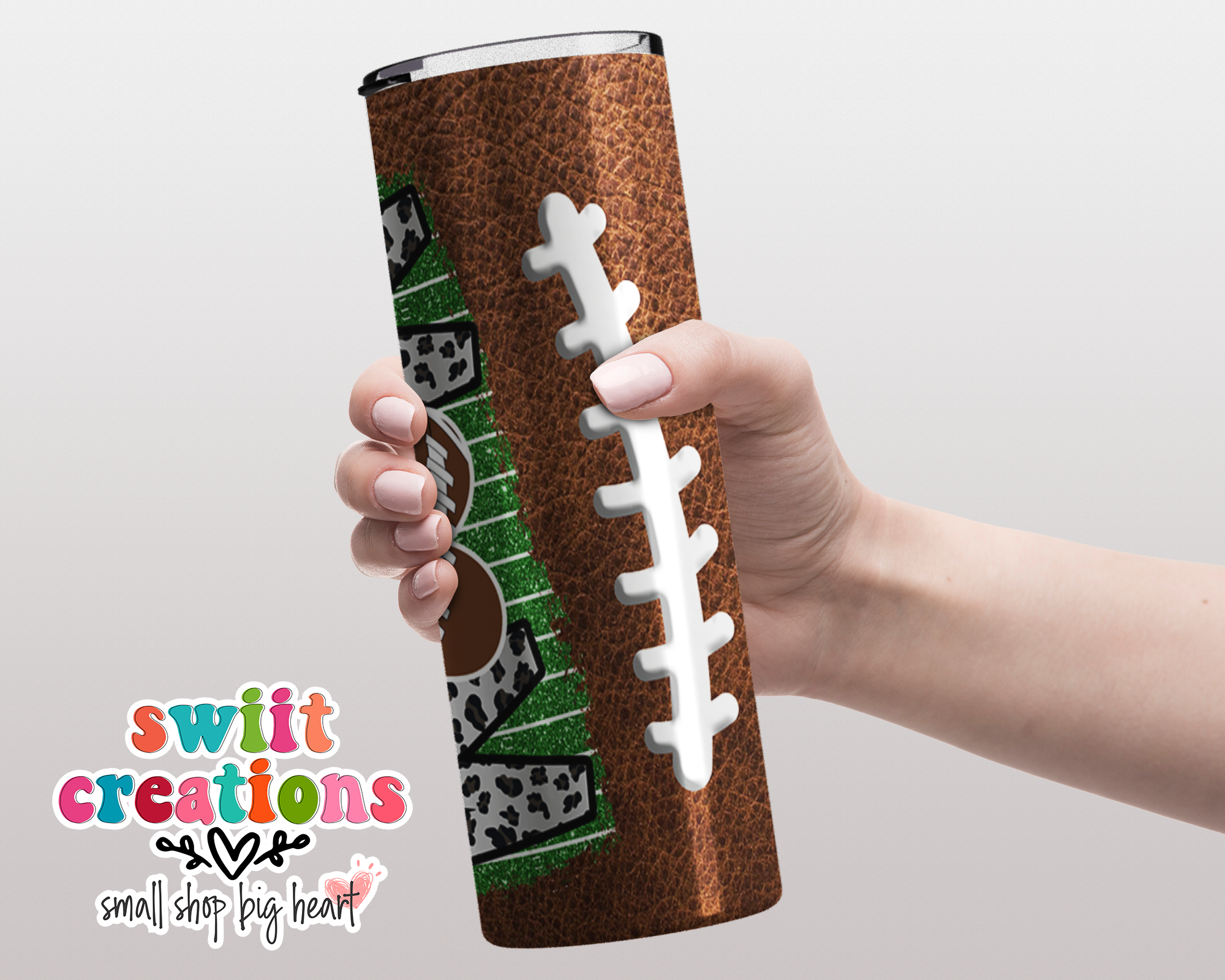 My Heart is On That Field Football Mom Tumbler (T347)
