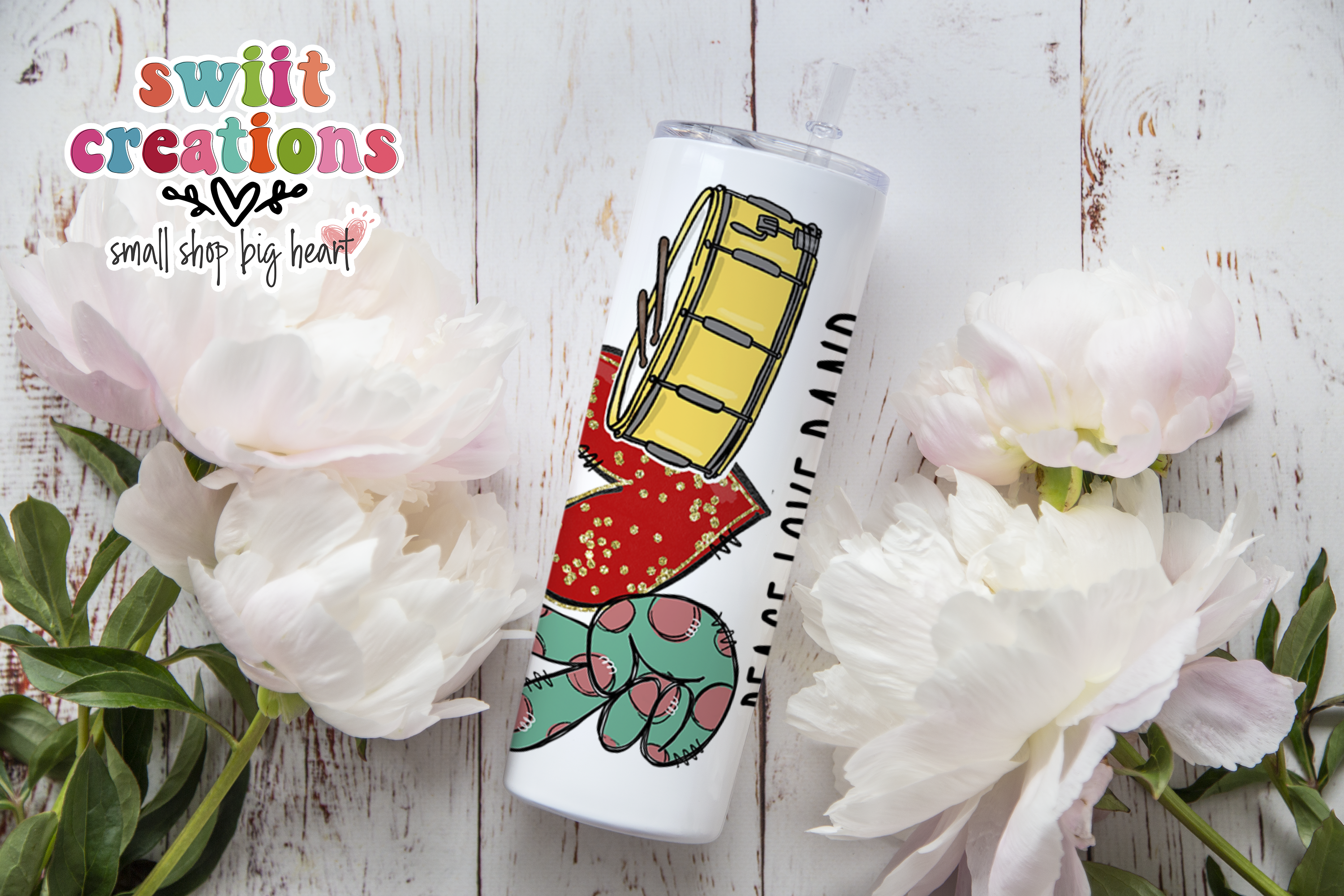 Peace Love Band Tumbler (T268)
