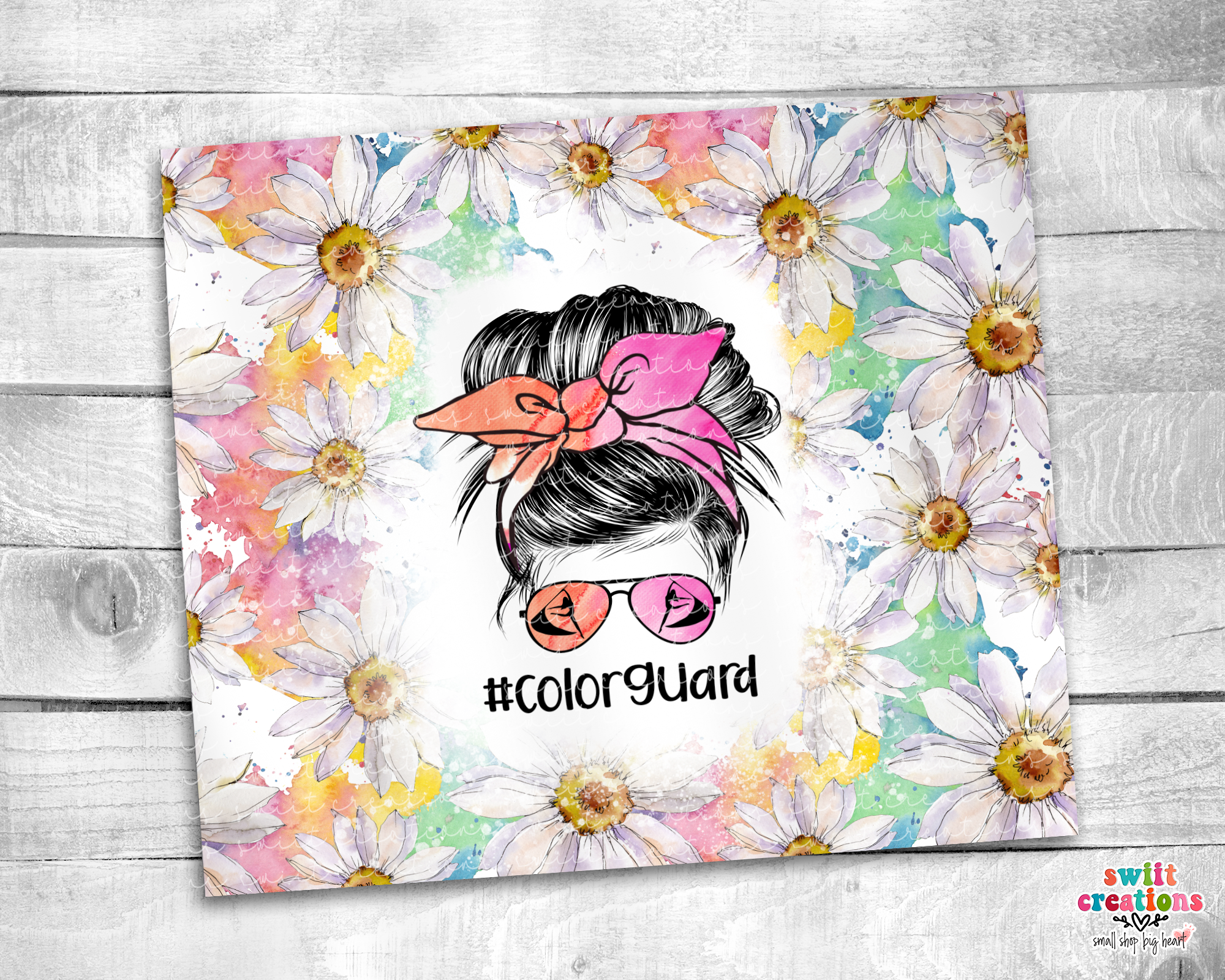 Floral Color Guard Mom Tumbler (T243)