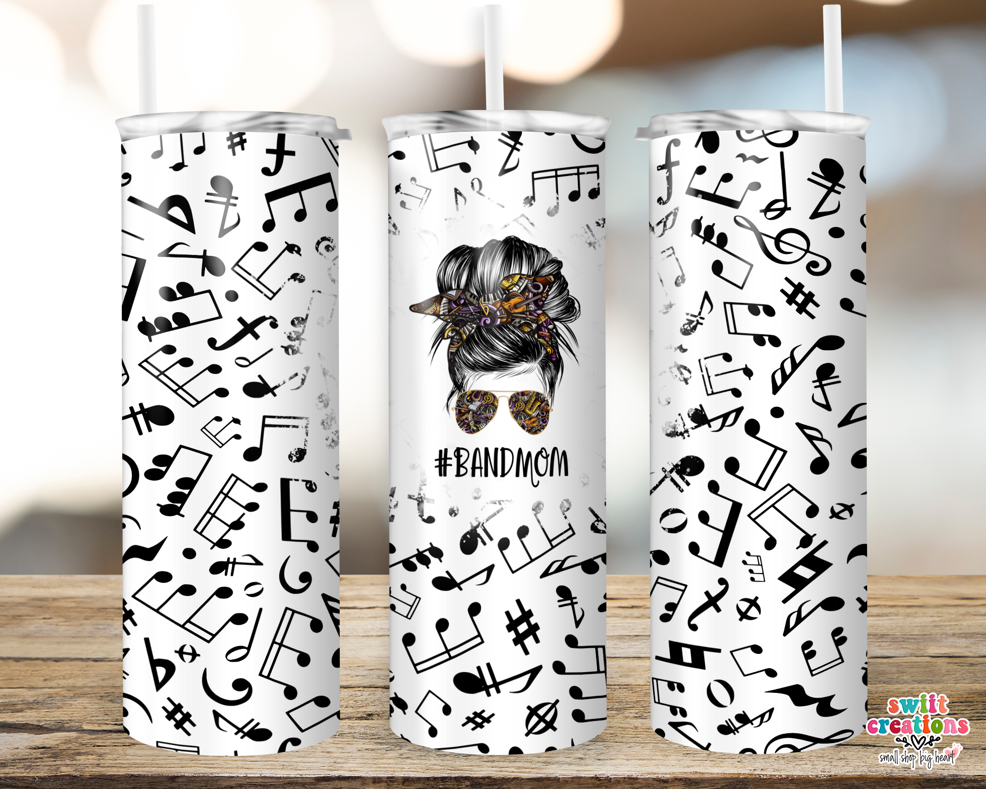 Band Mom Music Notes Tumbler (T032)