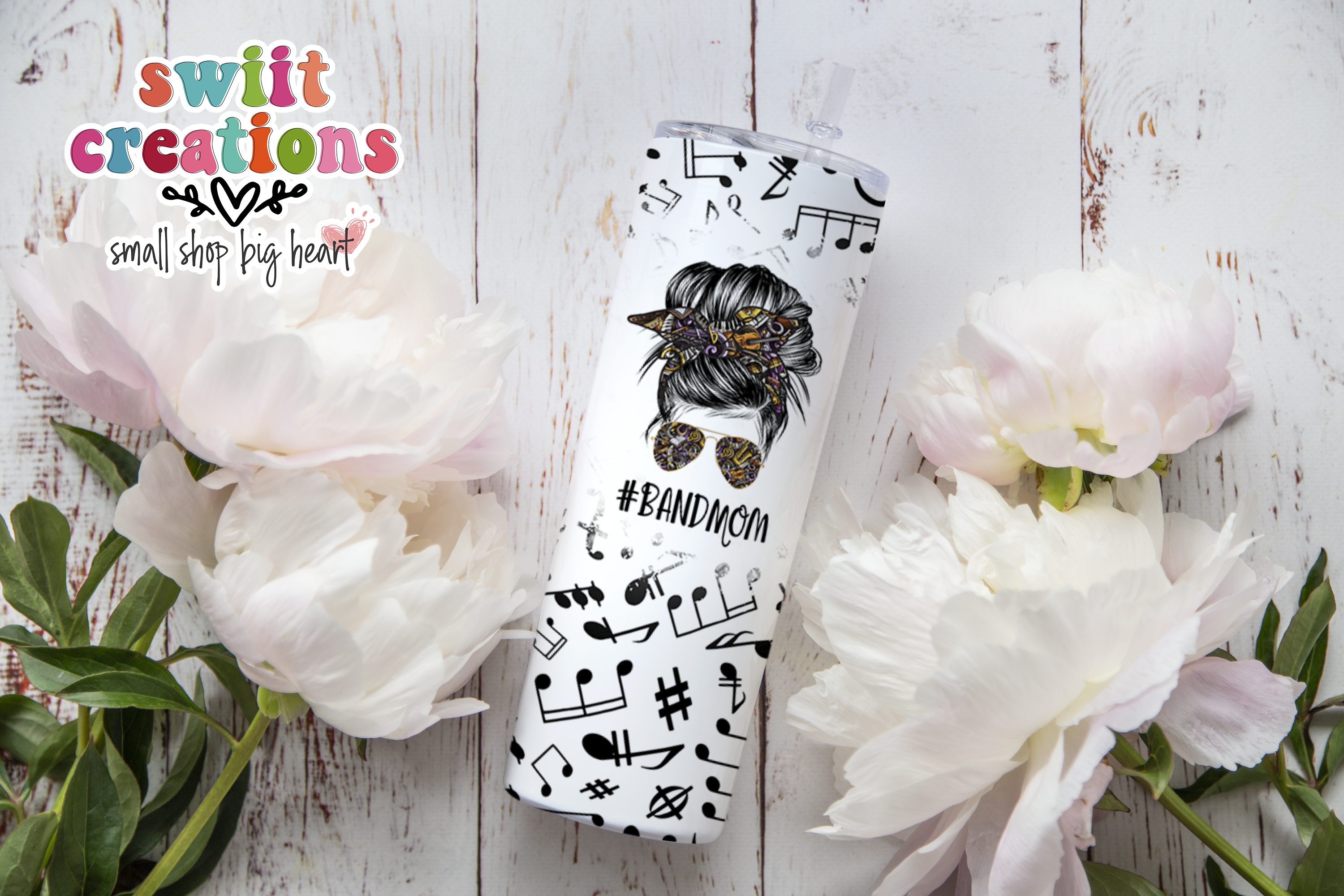 Band Mom Music Notes Tumbler (T032)