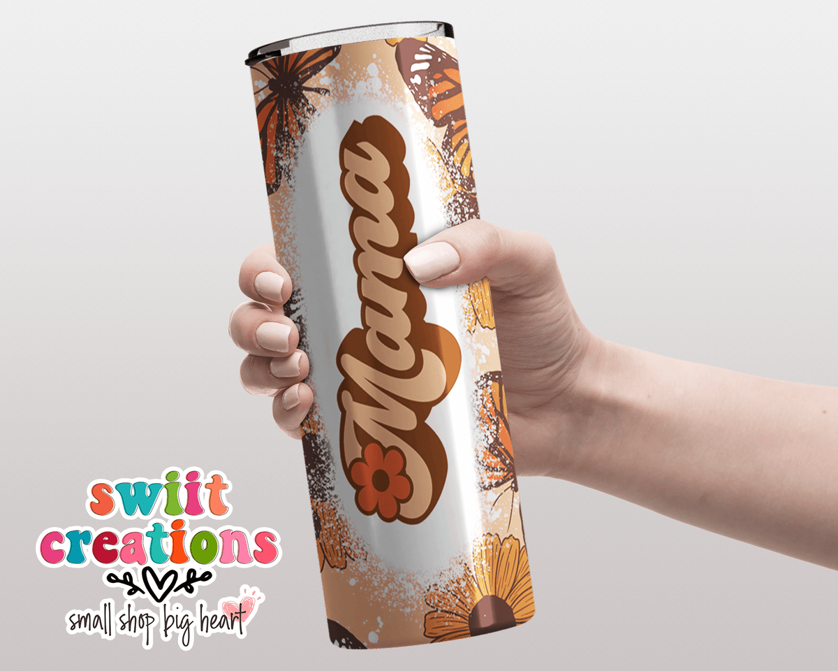 Butterfly Mom Retro Tumbler (T320) - Swiit Creations