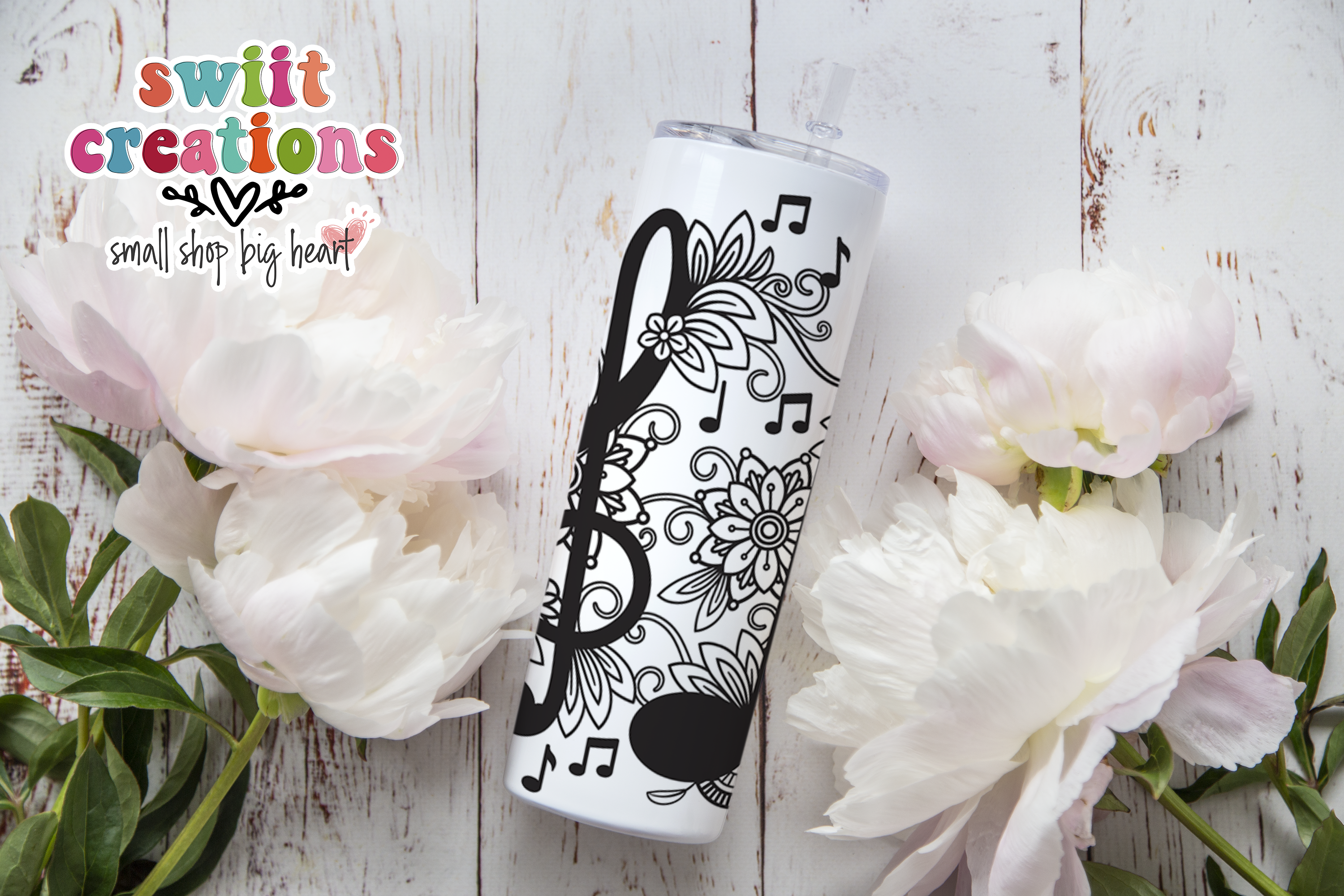Floral Music Tumbler (T272)