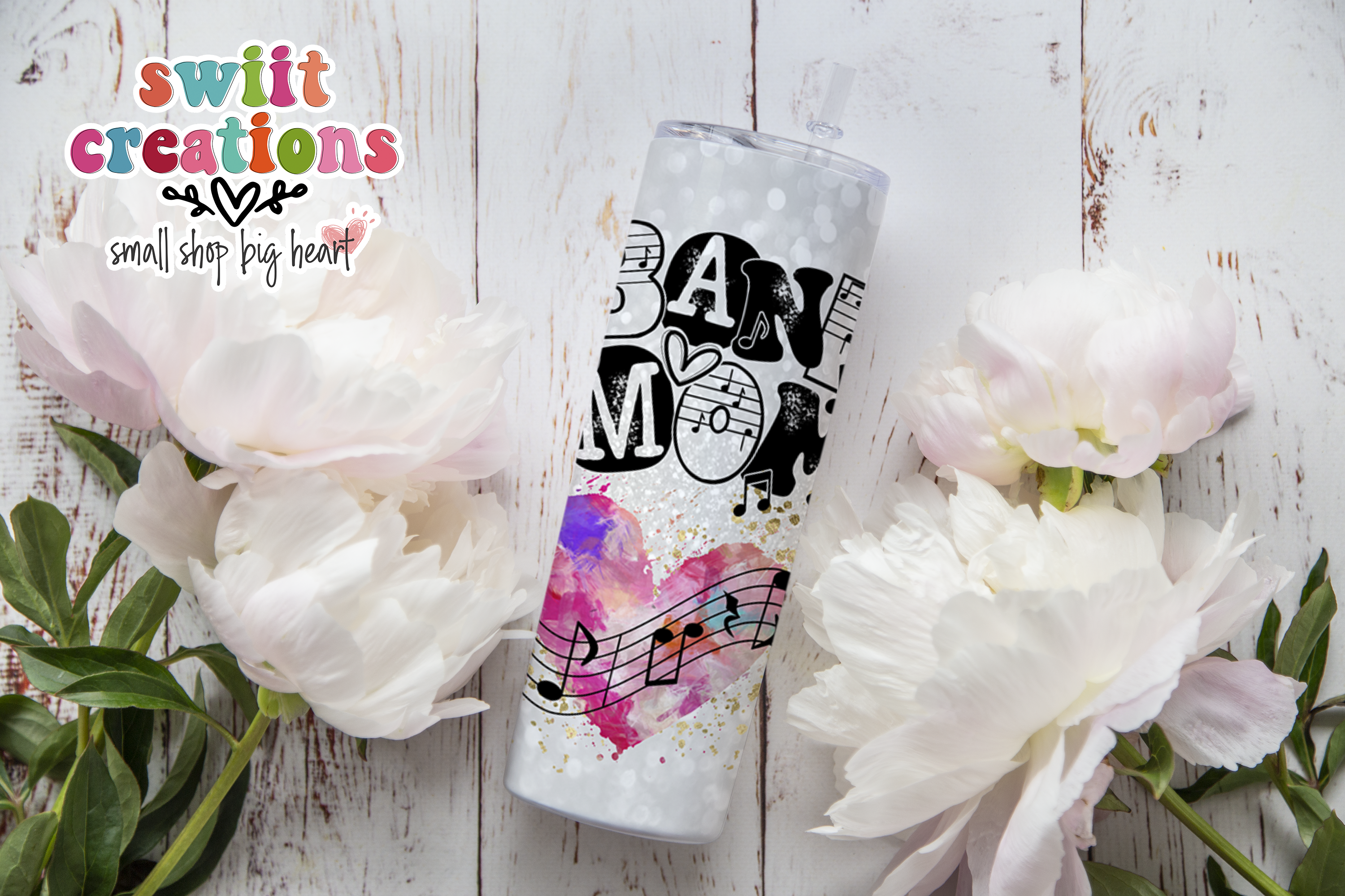 Band Mom Heart Tumbler (T241)