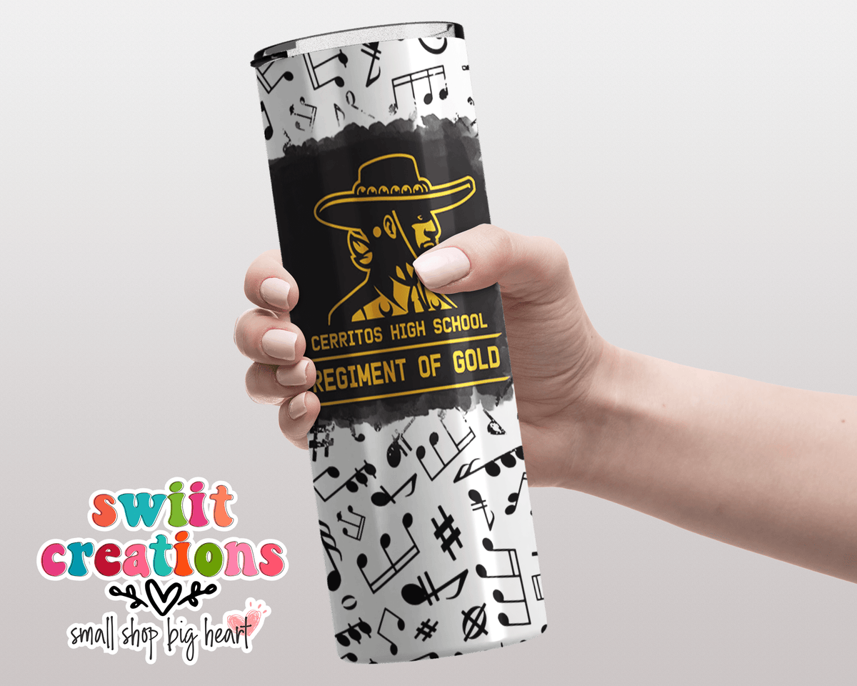 Cerritos Regiment of Gold Tumbler (T244) - Swiit Creations