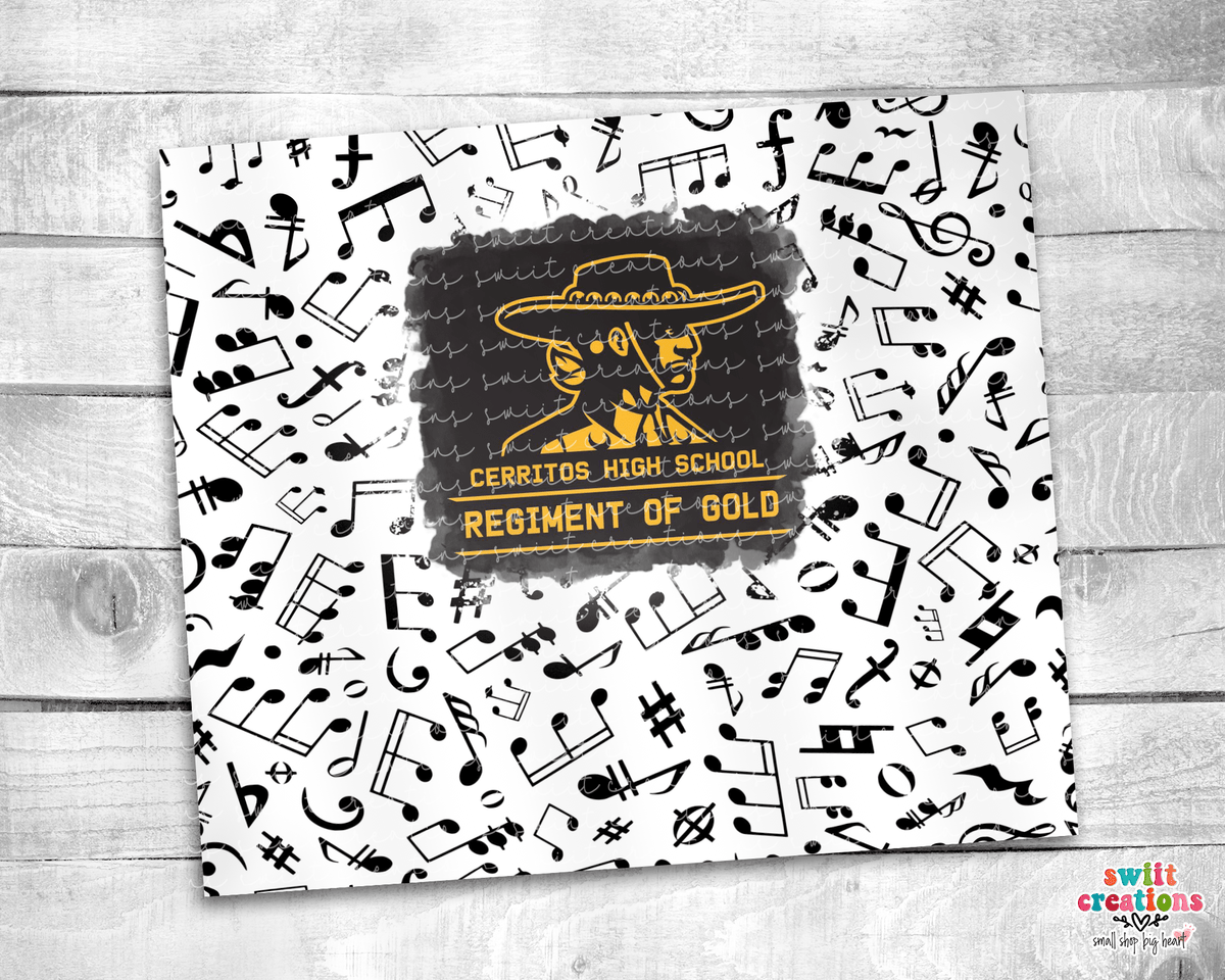 Cerritos Regiment of Gold Tumbler (T244) - Swiit Creations