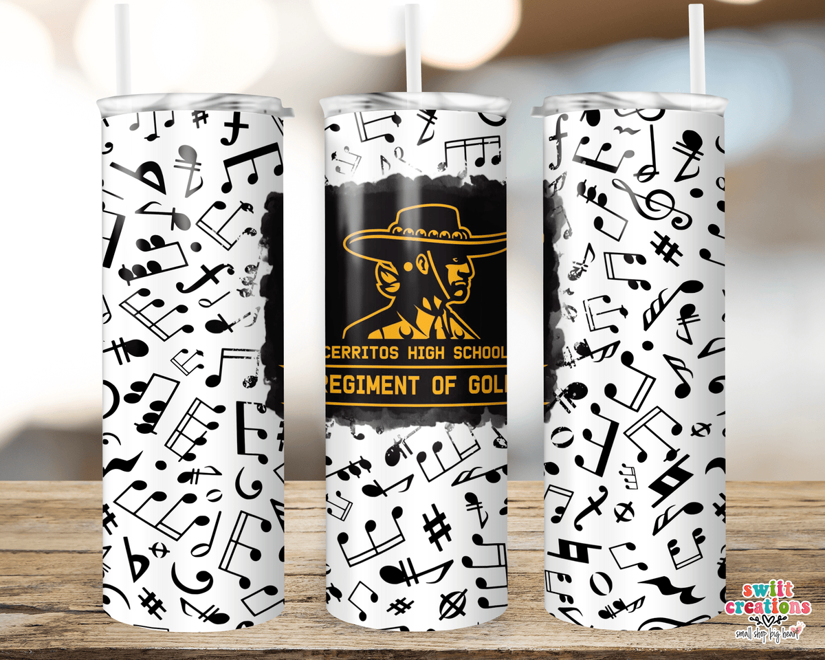 Cerritos Regiment of Gold Tumbler (T244) - Swiit Creations