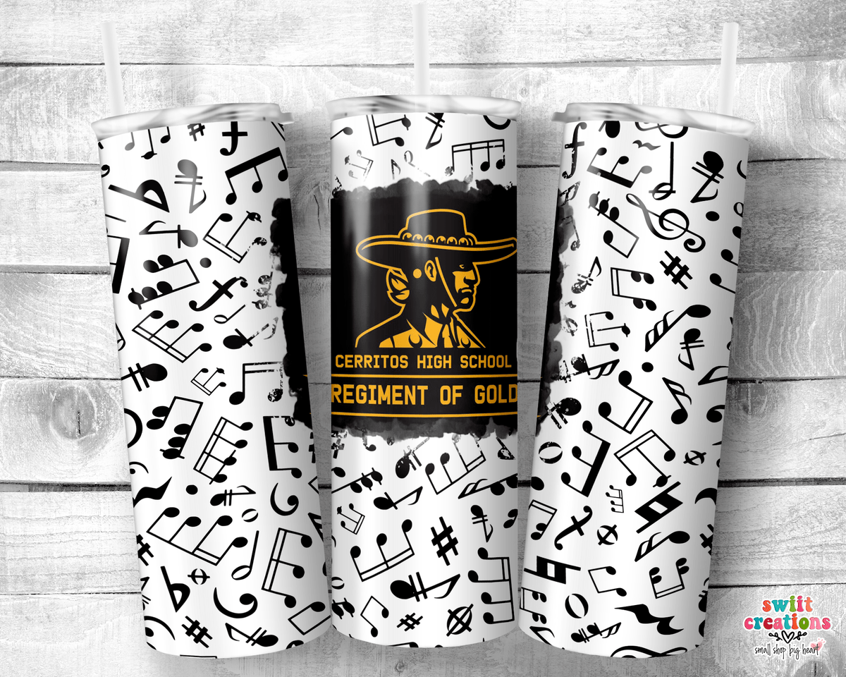 Cerritos Regiment of Gold Tumbler (T244) - Swiit Creations
