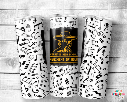 Cerritos Regiment of Gold Tumbler (T244) - Swiit Creations
