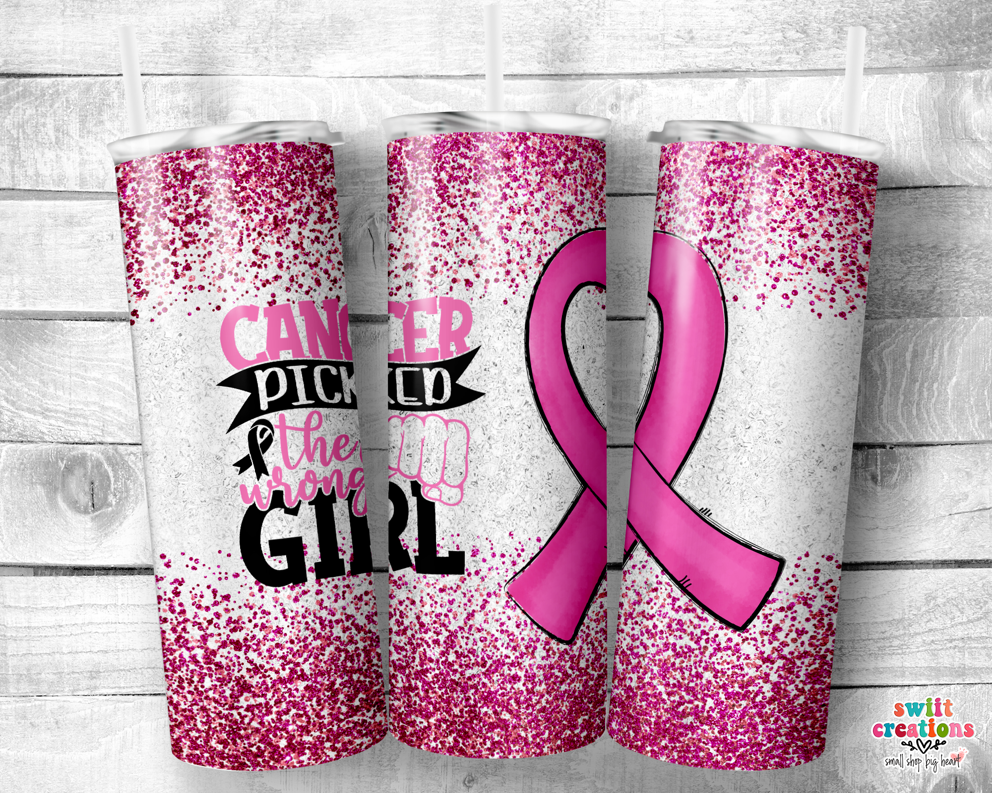 Cancer Picked The Wrong Girl Tumbler (T251)