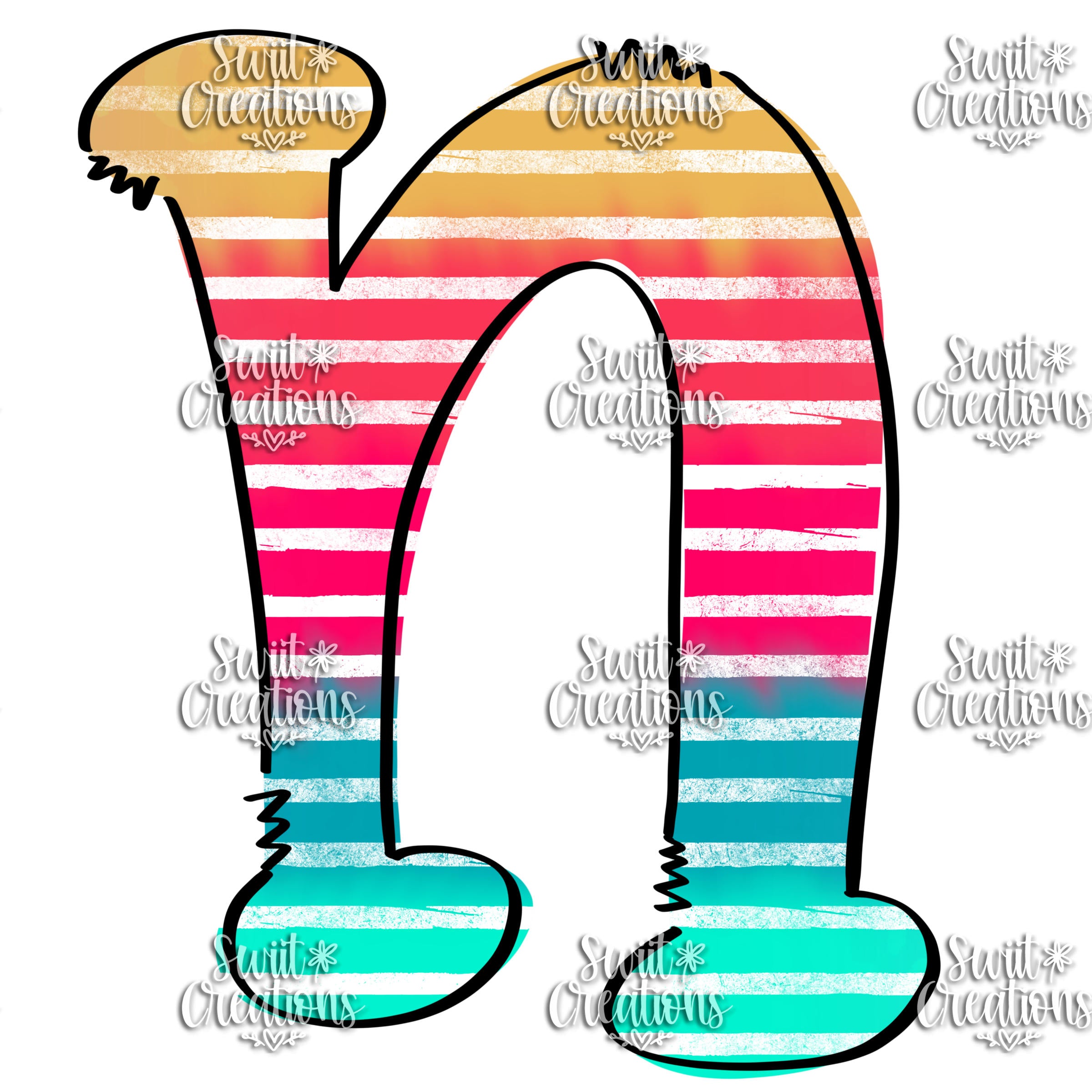 Funky Doodle Font Personalized Tumbler (T083)